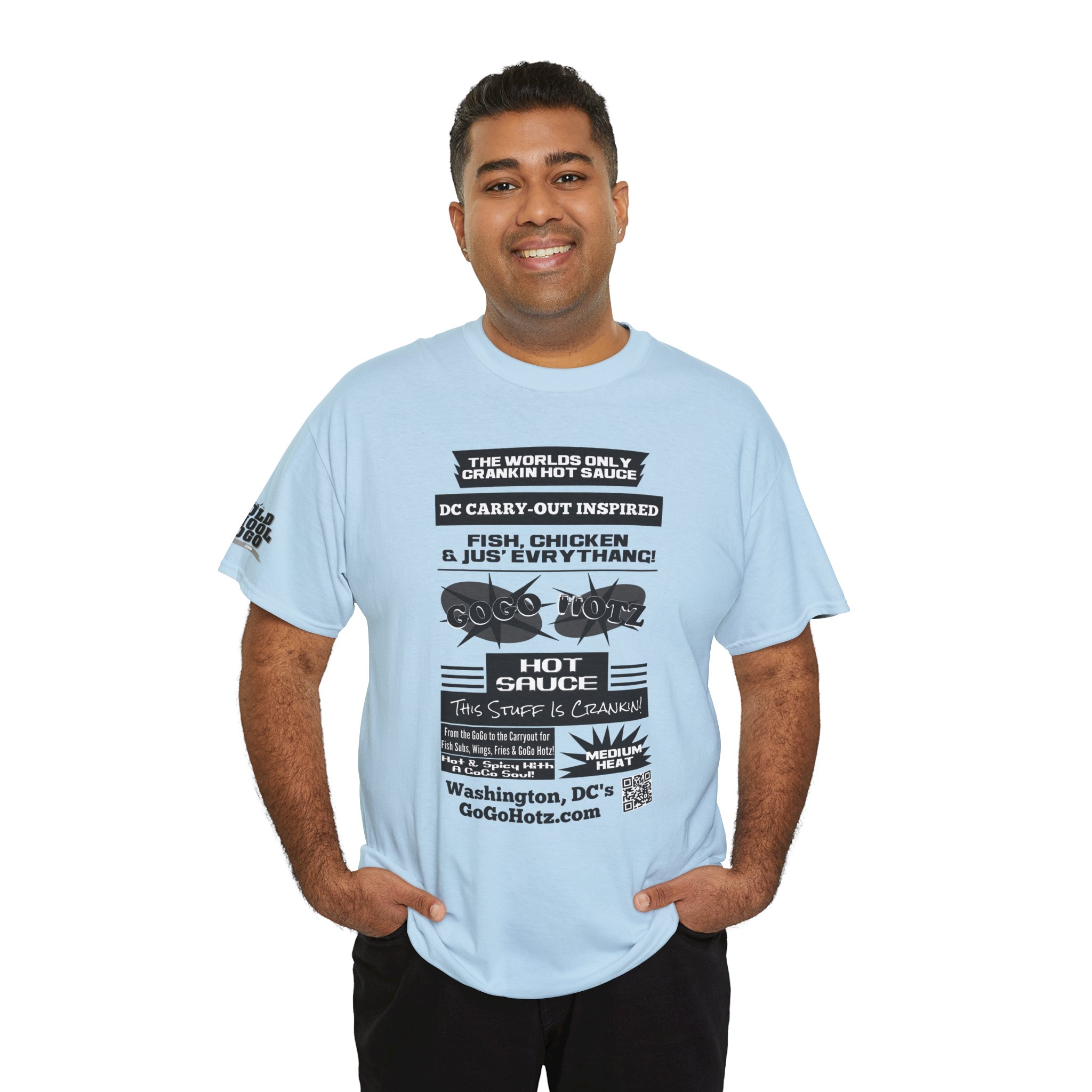 **Tee – GoGo Hotz – Black & Grey Print - Image 53