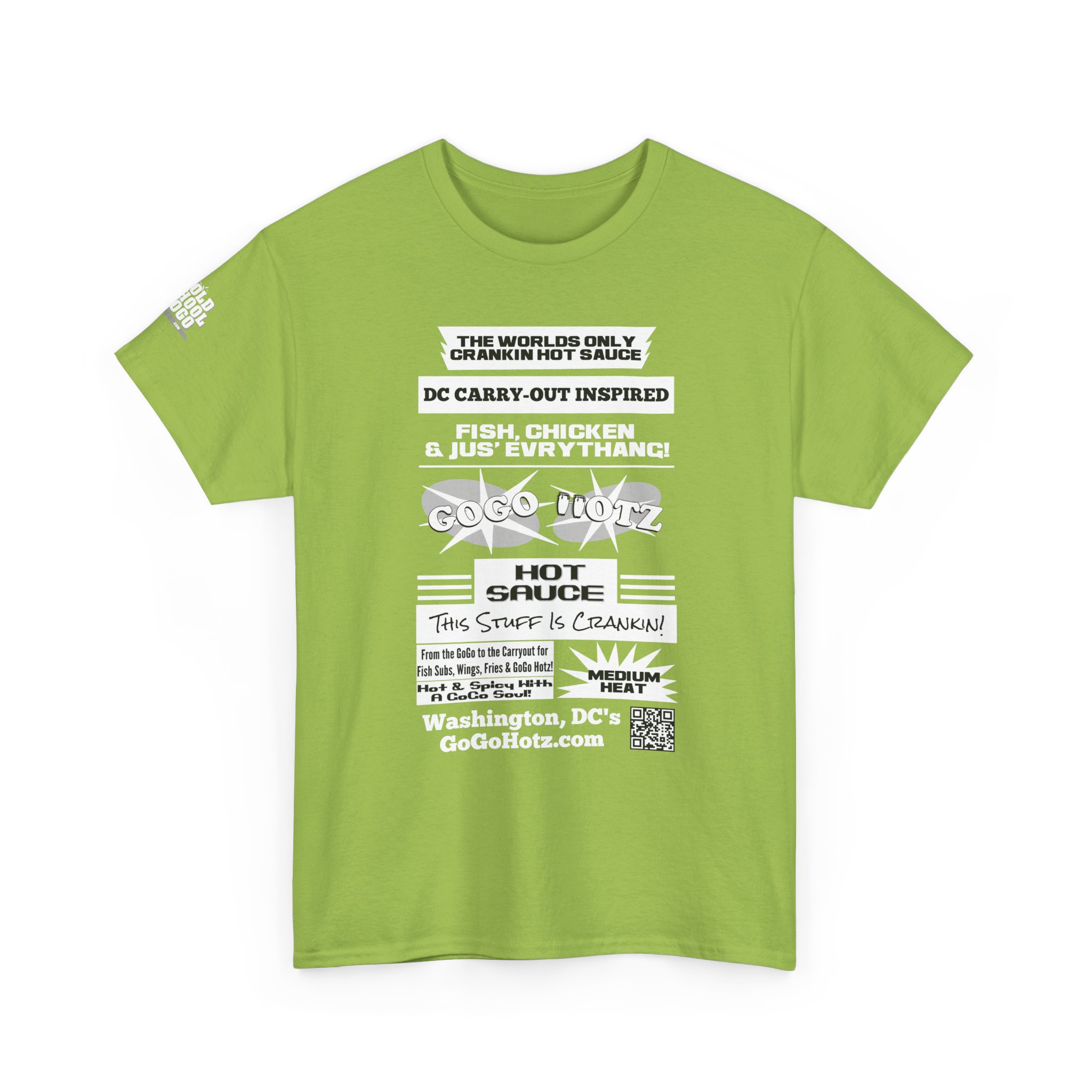 **Tee - GoGo Hotz - White, Black & Grey Print - Image 30