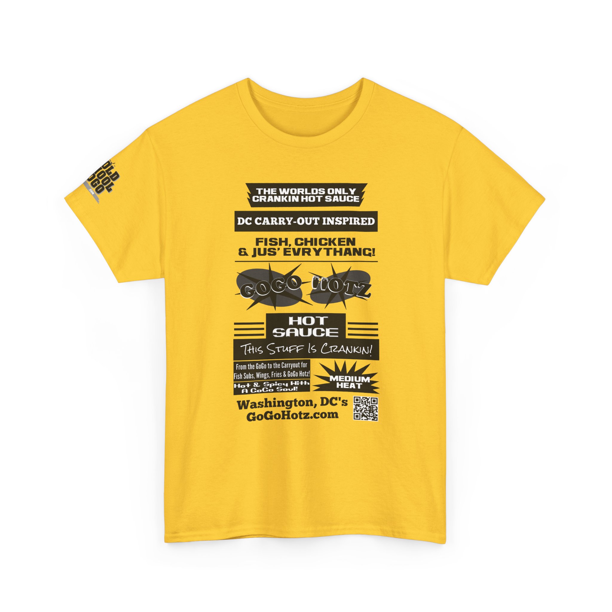 **Tee – GoGo Hotz – Black & Grey Print - Image 46