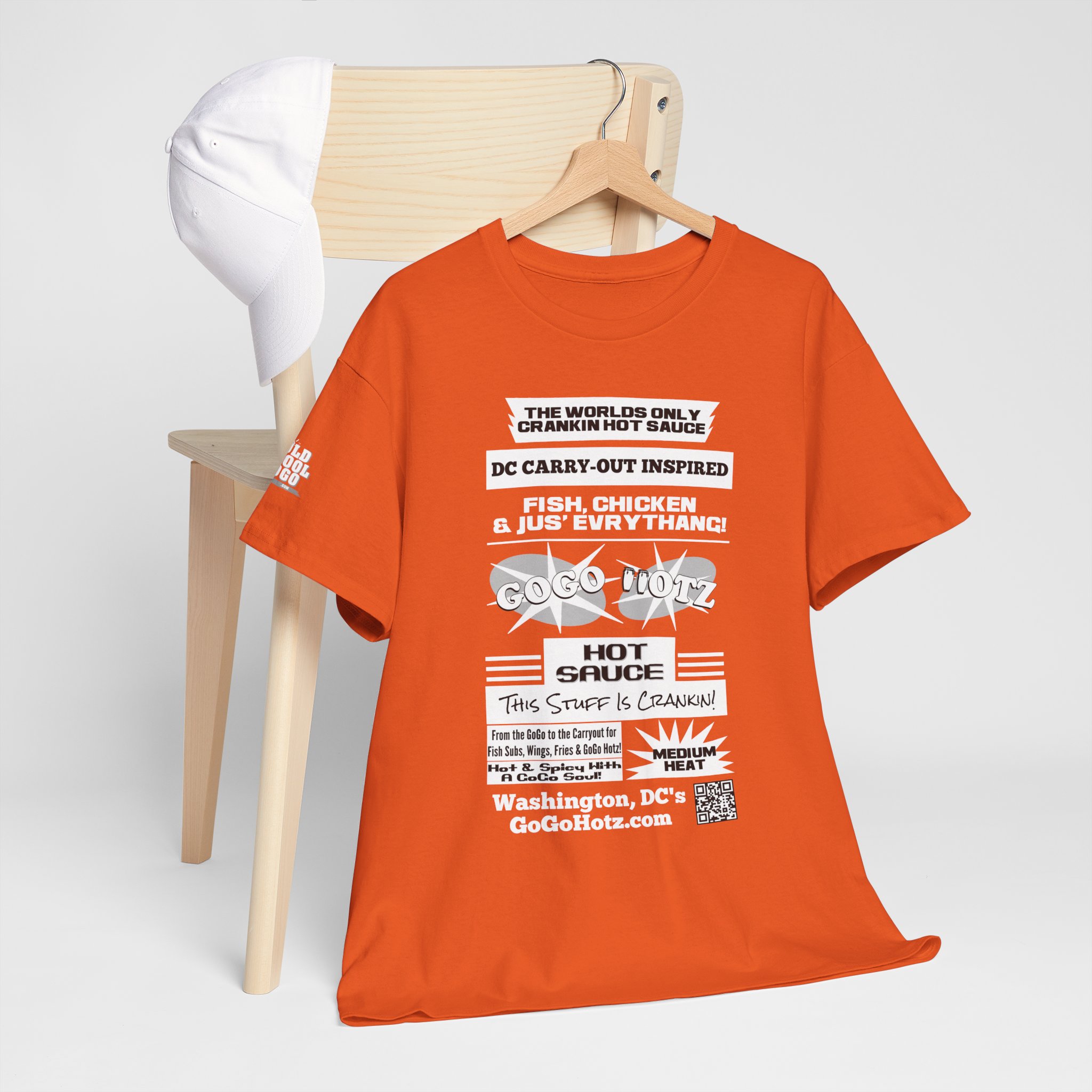 **Tee - GoGo Hotz - White, Black & Grey Print - Image 23