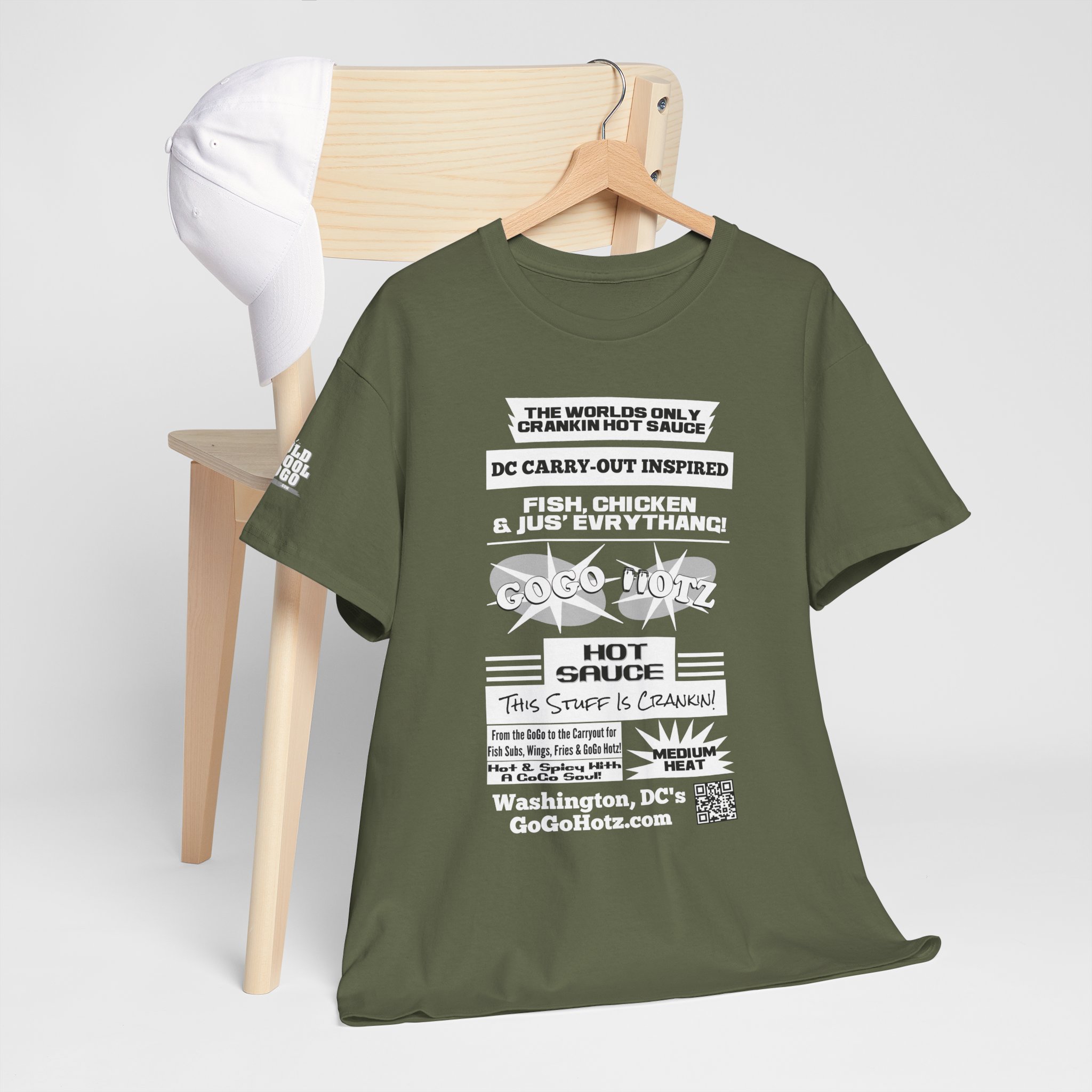 **Tee - GoGo Hotz - White, Black & Grey Print - Image 27