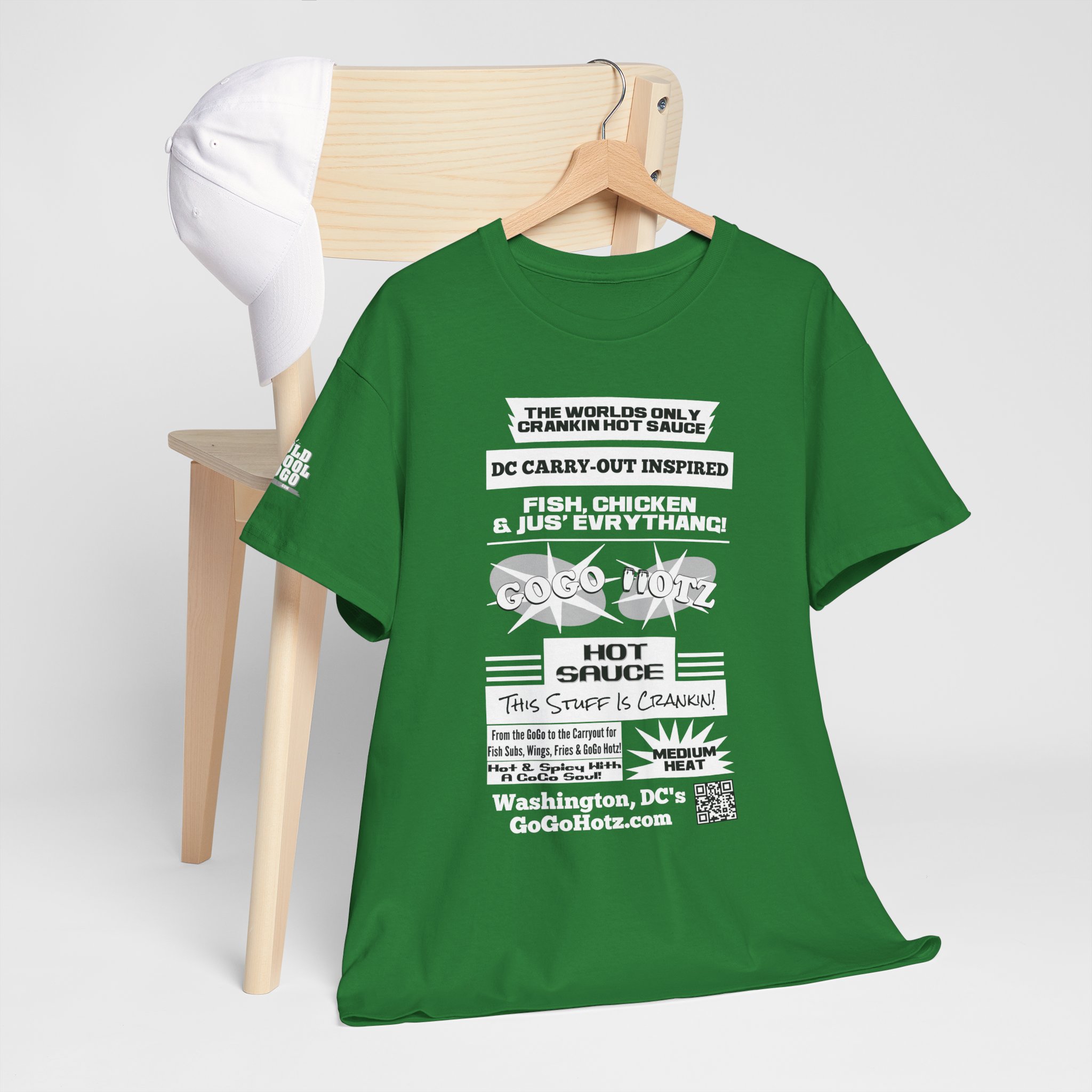 **Tee - GoGo Hotz - White, Black & Grey Print - Image 35