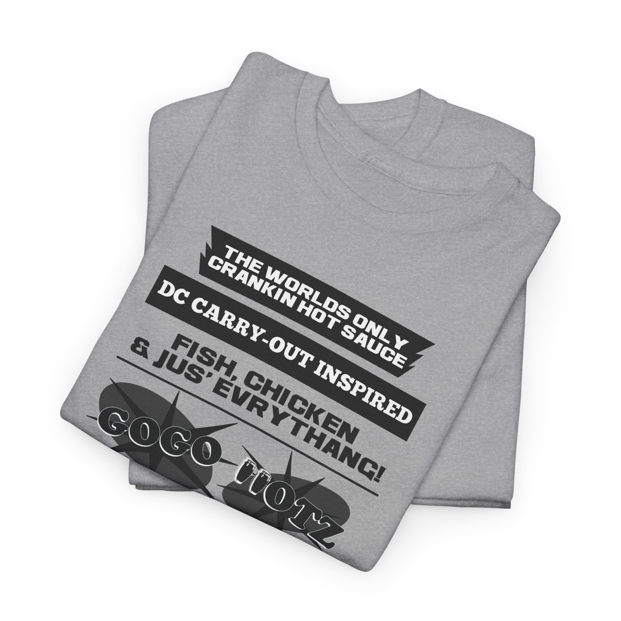 **Tee – GoGo Hotz – Black & Grey Print - Image 3