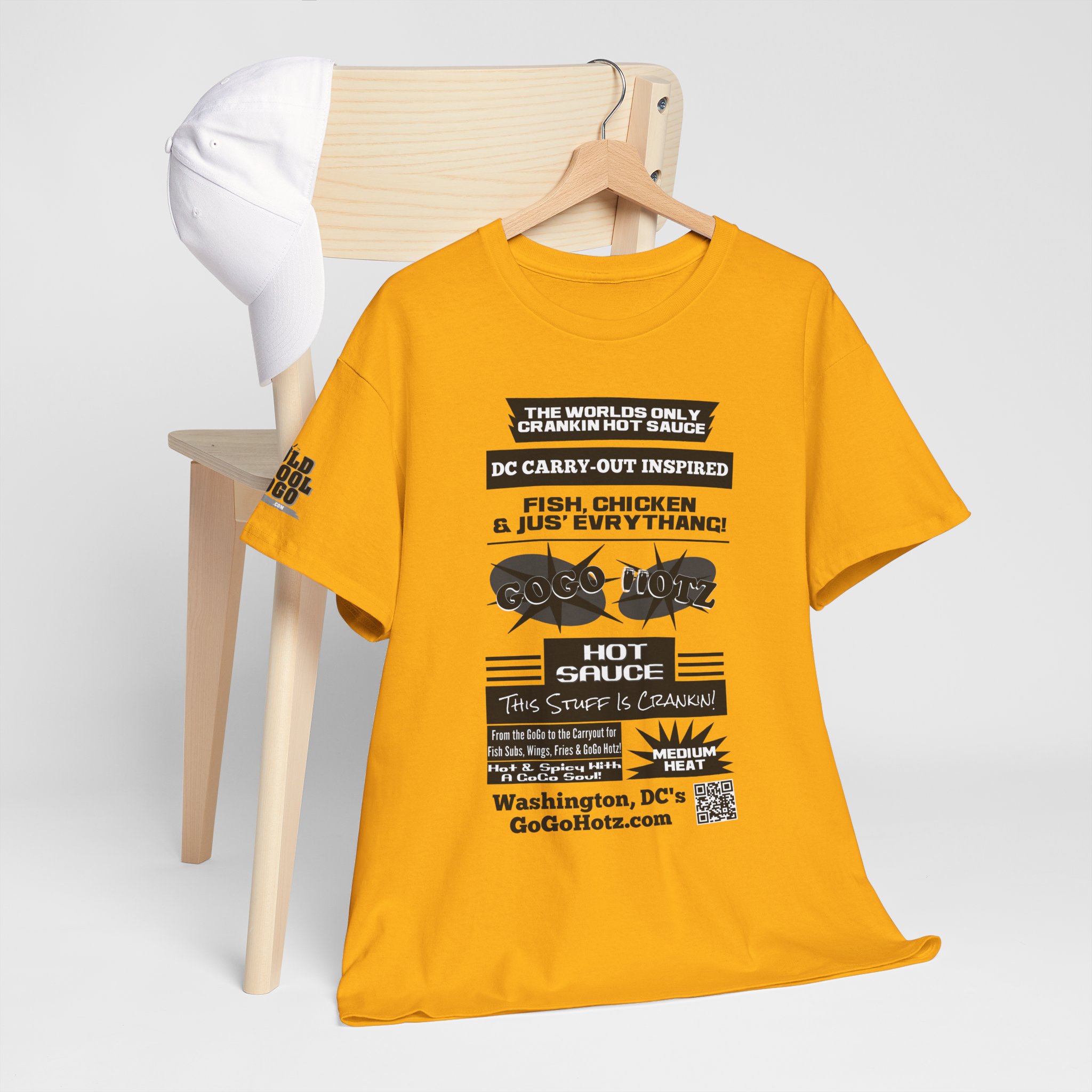 **Tee – GoGo Hotz – Black & Grey Print - Image 40