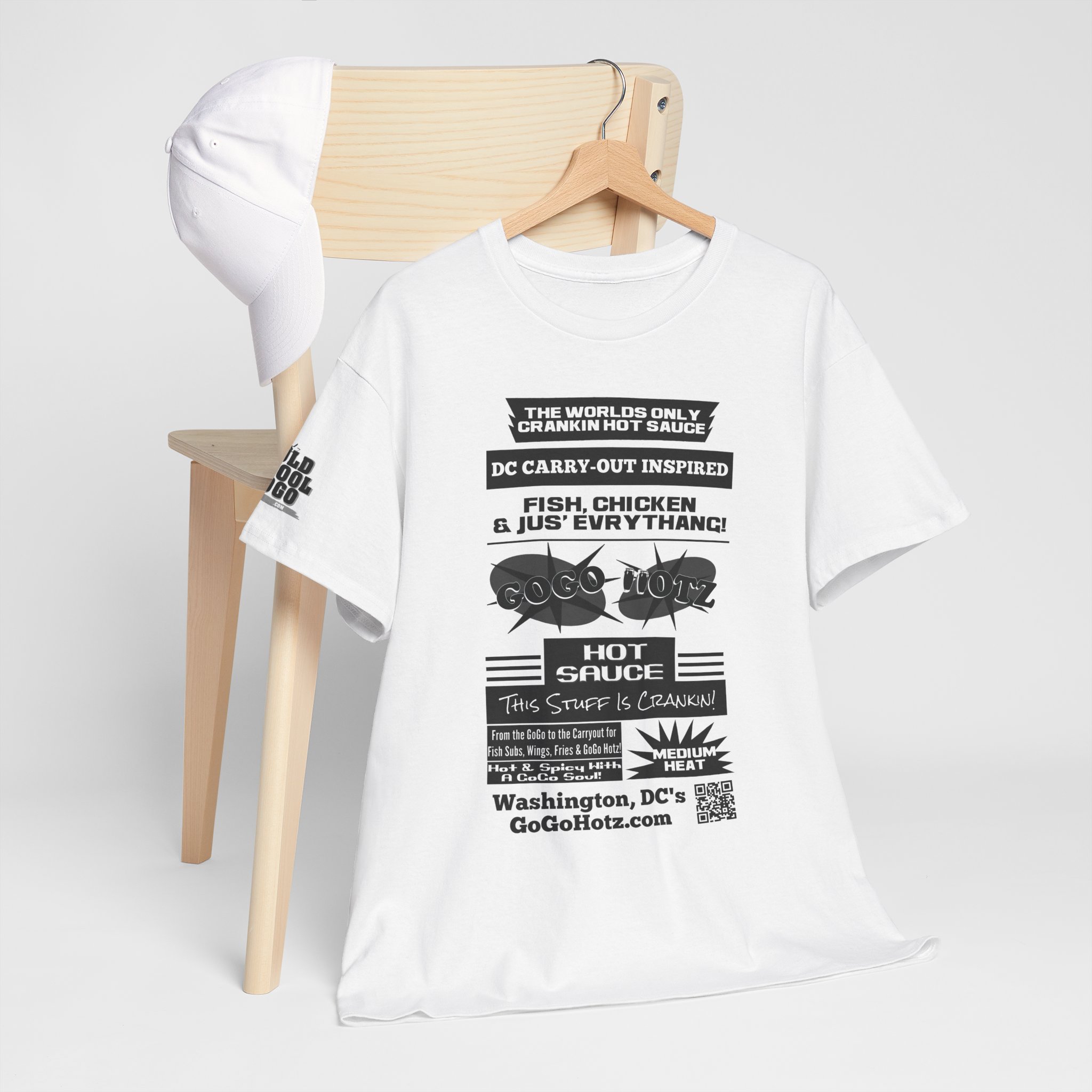 **Tee – GoGo Hotz – Black & Grey Print - Image 28