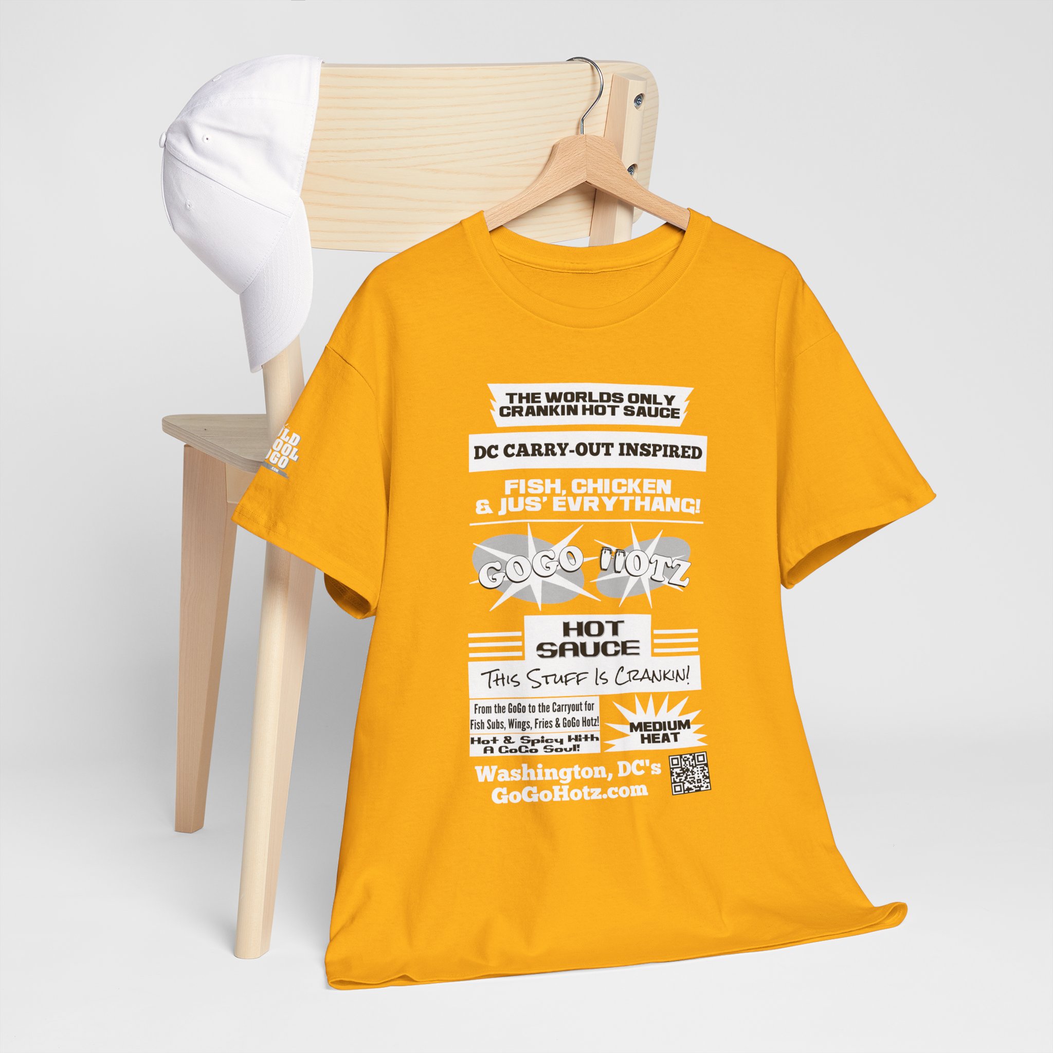 **Tee - GoGo Hotz - White, Black & Grey Print - Image 19
