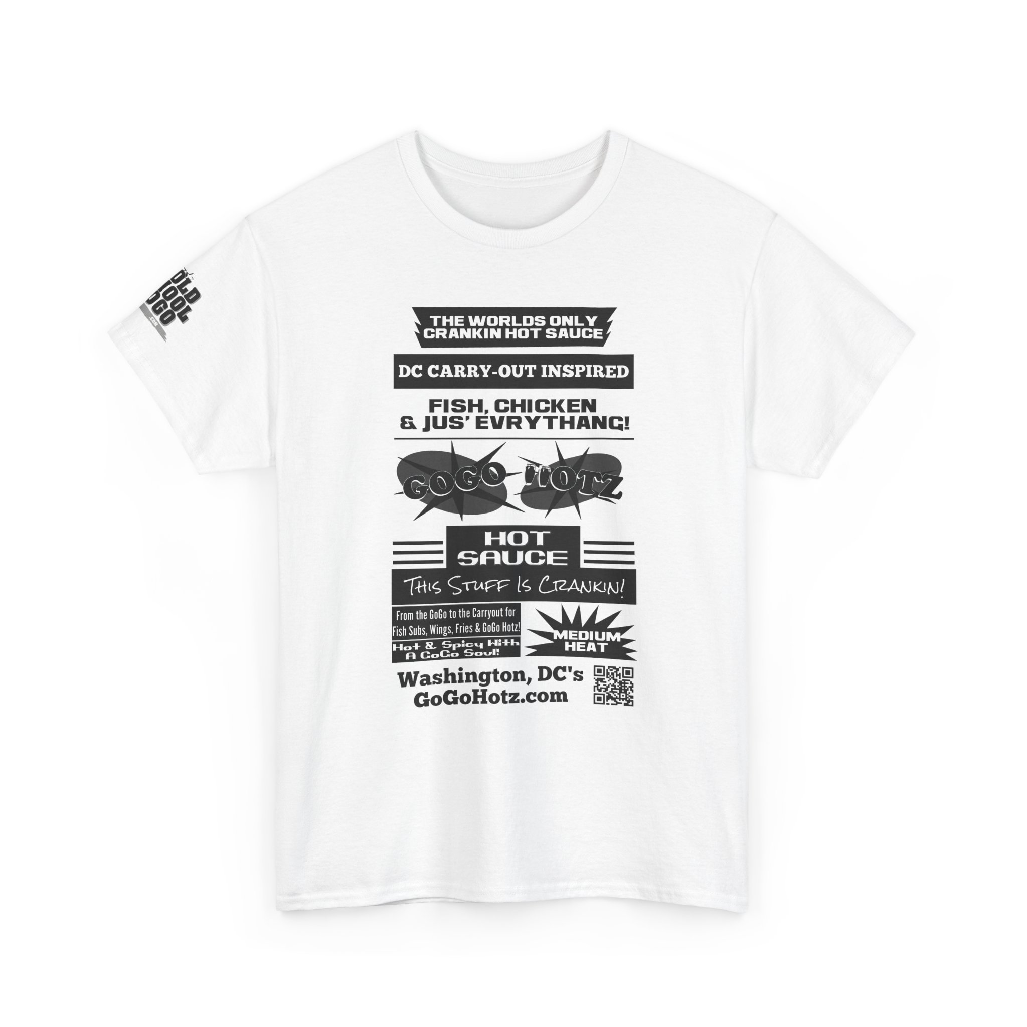 **Tee – GoGo Hotz – Black & Grey Print - Image 26