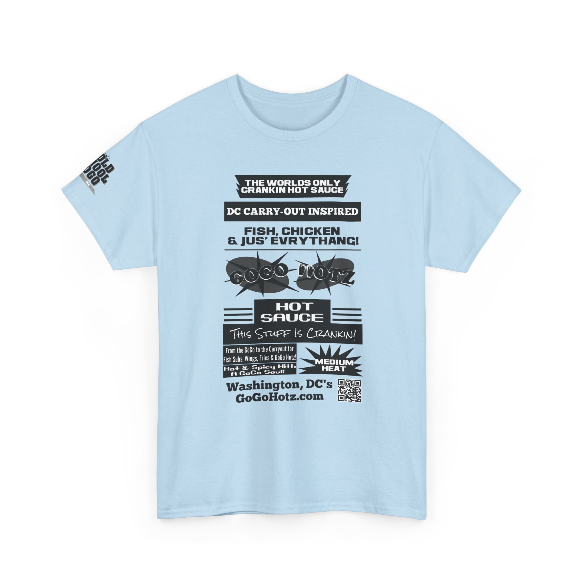 **Tee – GoGo Hotz – Black & Grey Print - Image 50