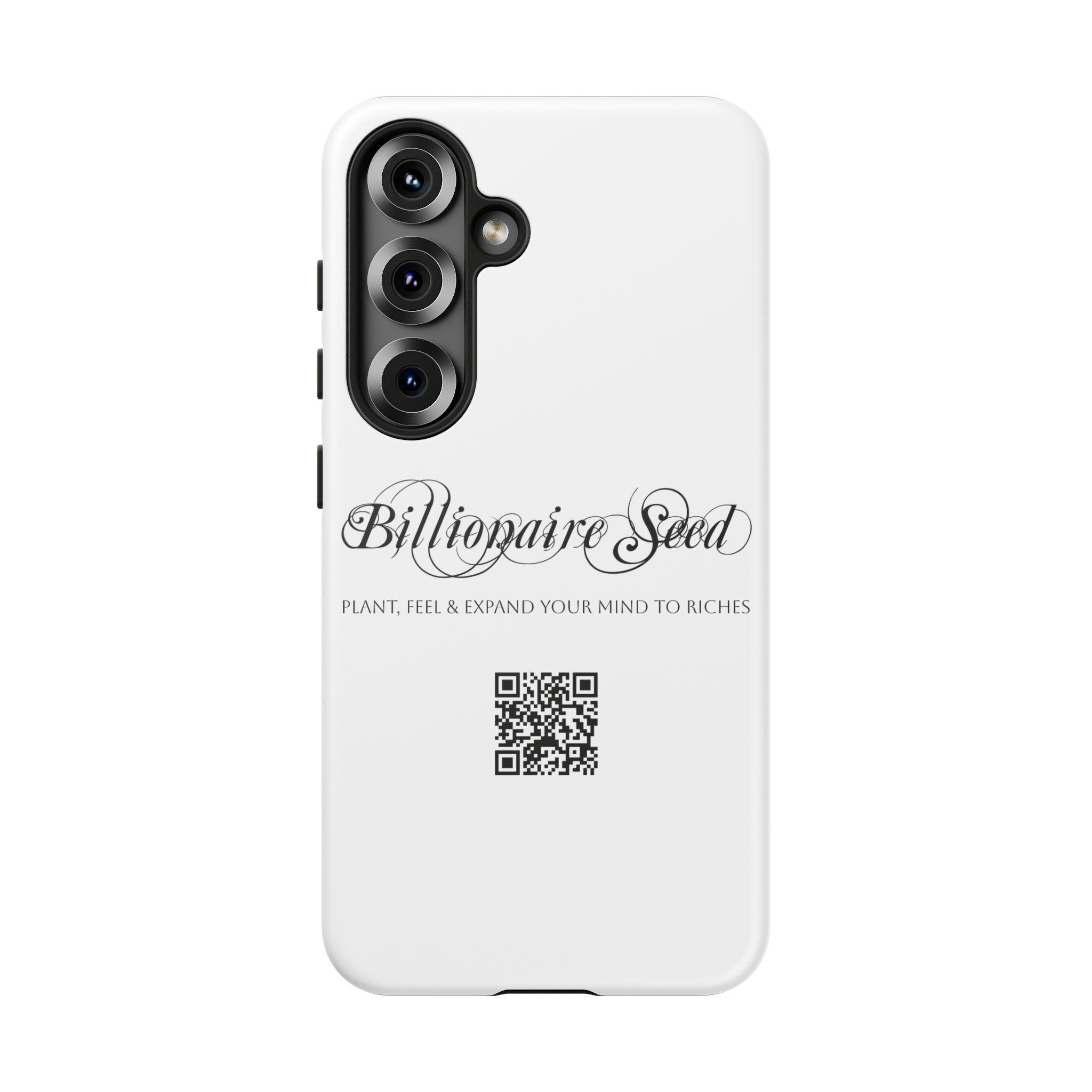Phone Cases (Samsung) - Plant, Feel & Expand Your Mind To Riches - Billionaire Seed (White) - Image 8
