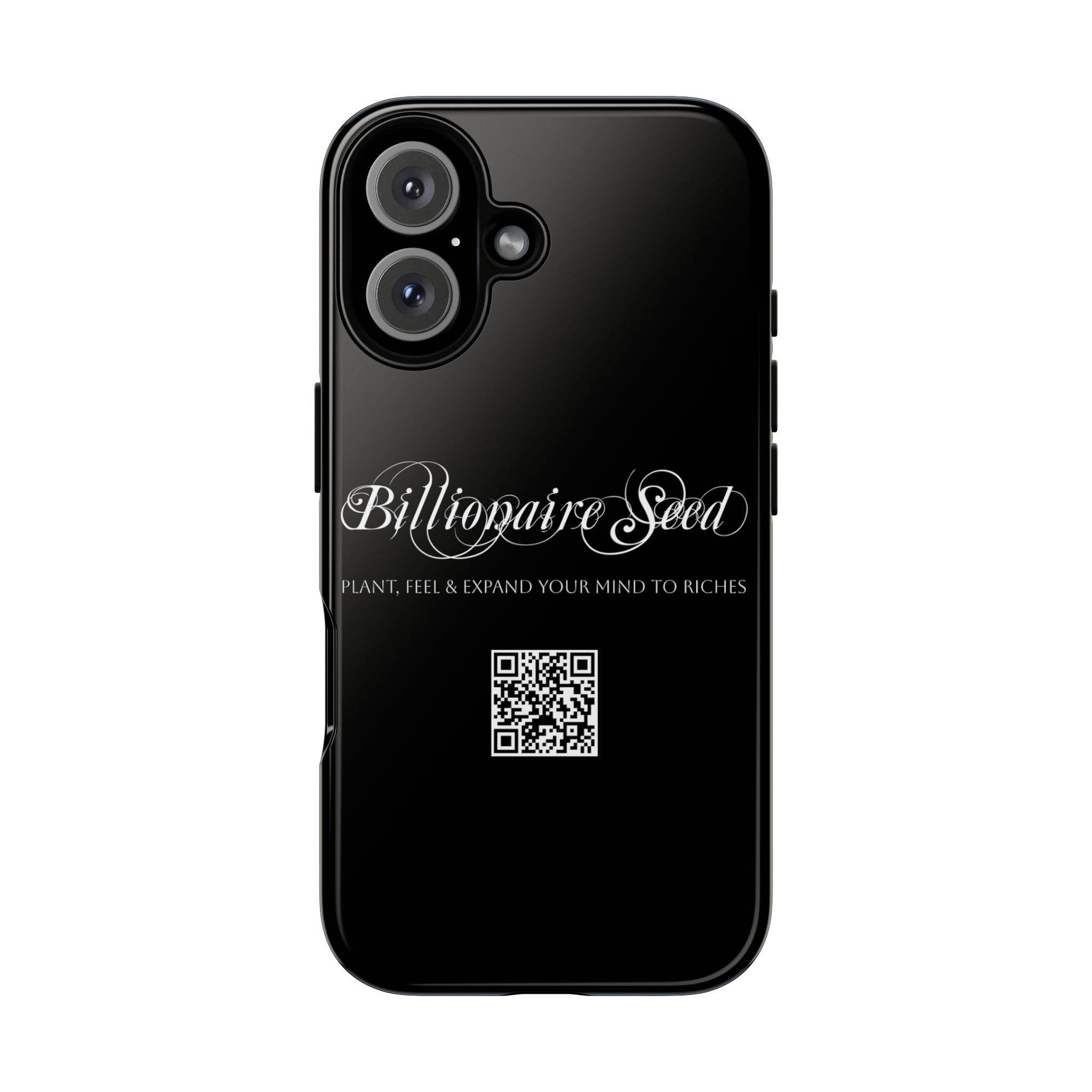 Phone Cases - Plant, Feel & Expand Your Mind To Riches - Billionaire Seed (Black)