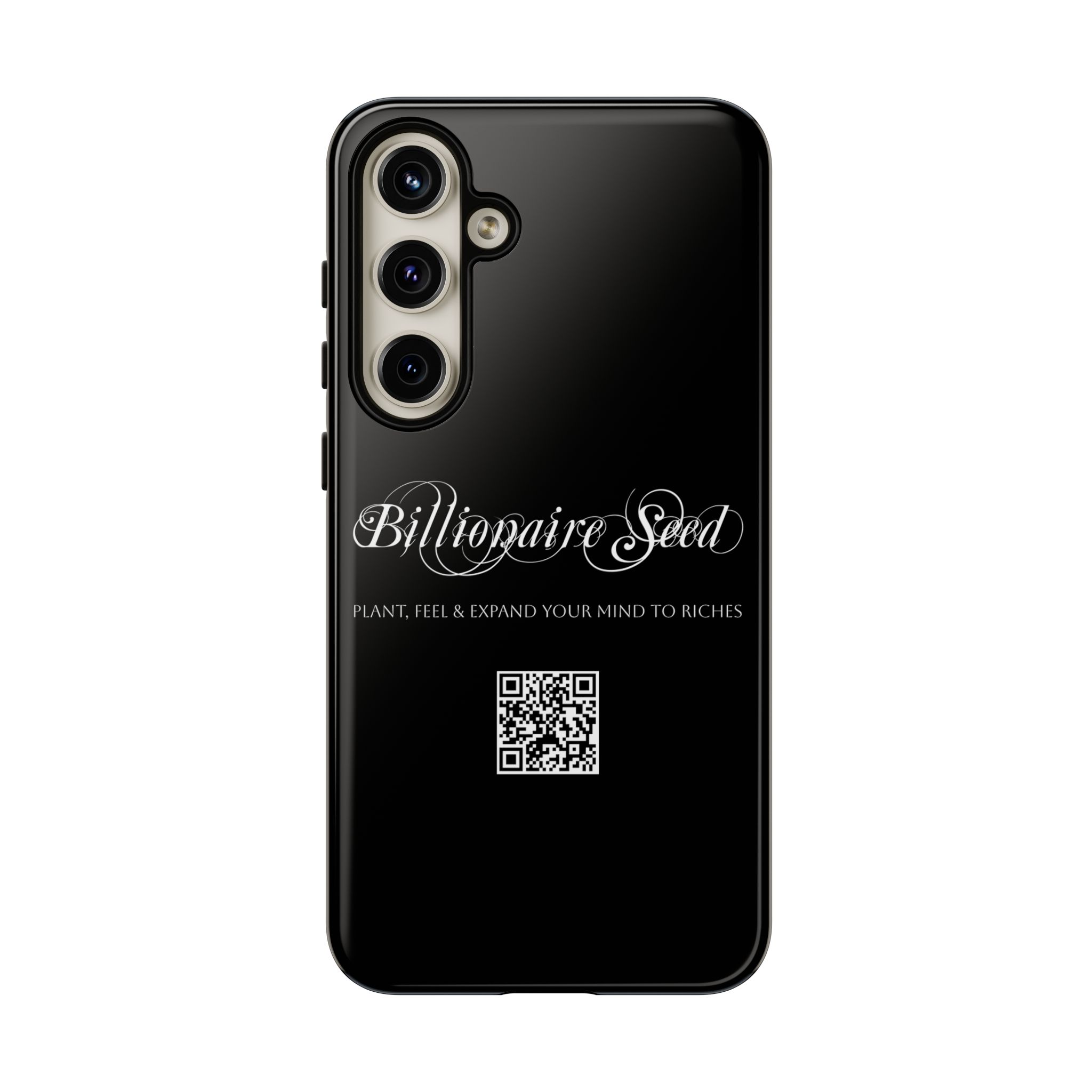 Phone Cases (Samsung) - Plant, Feel & Expand Your Mind To Riches - Billionaire Seed (Black) - Image 3