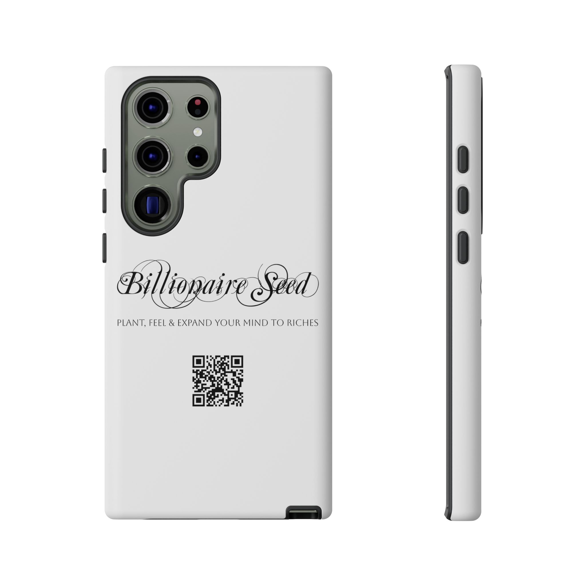 Phone Cases (Samsung) - Plant, Feel & Expand Your Mind To Riches - Billionaire Seed (White) - Image 41