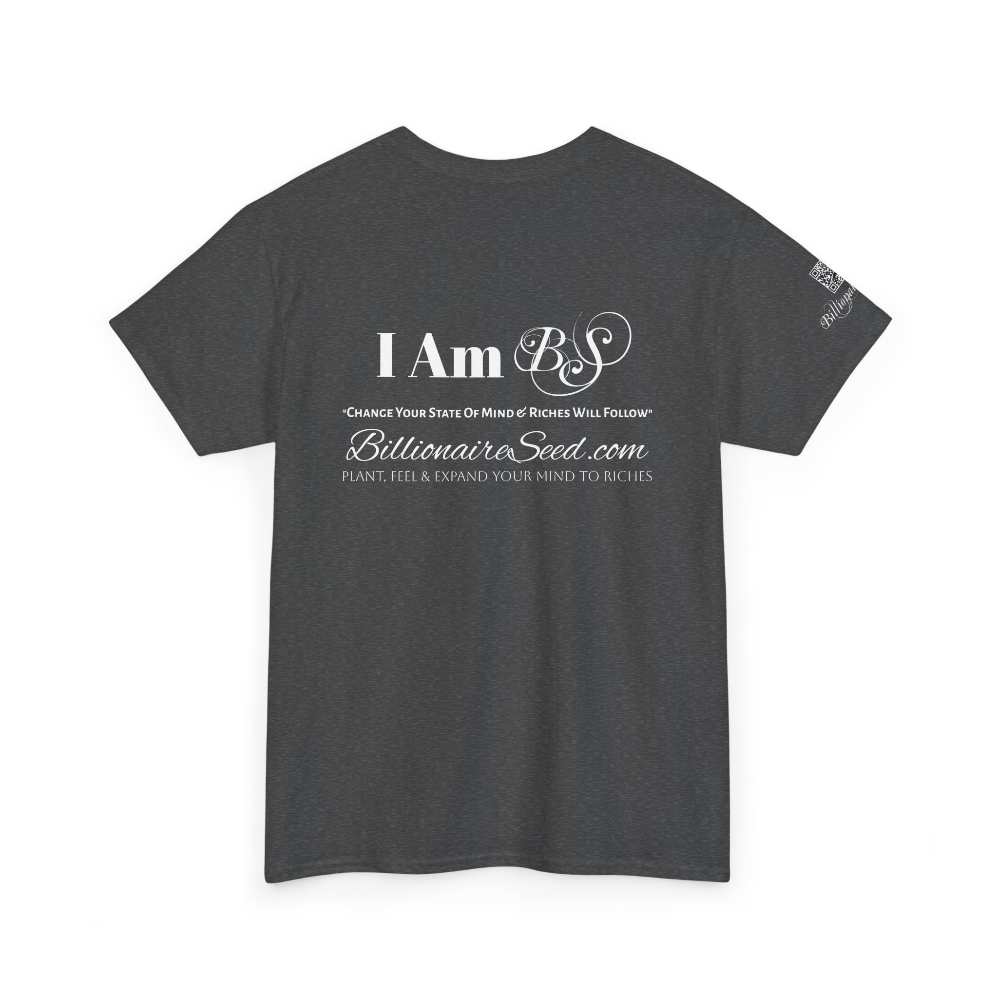 Billionaire Seed – Change Your State Of Mind & Riches Will Follow - White Print Tee (Front & Back) - Image 10
