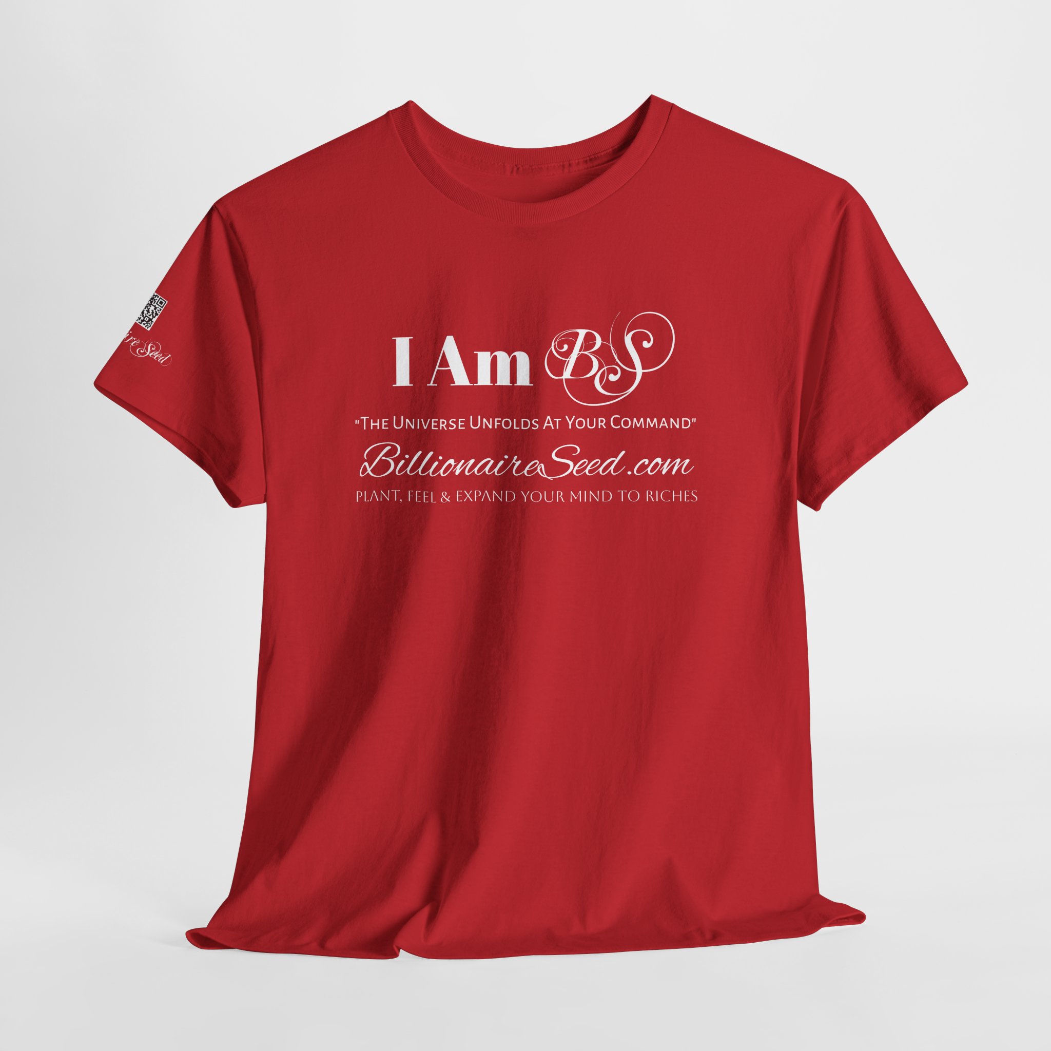 Billionaire Seed – The Universe Unfolds At Your Command - White Print Tee - Image 23