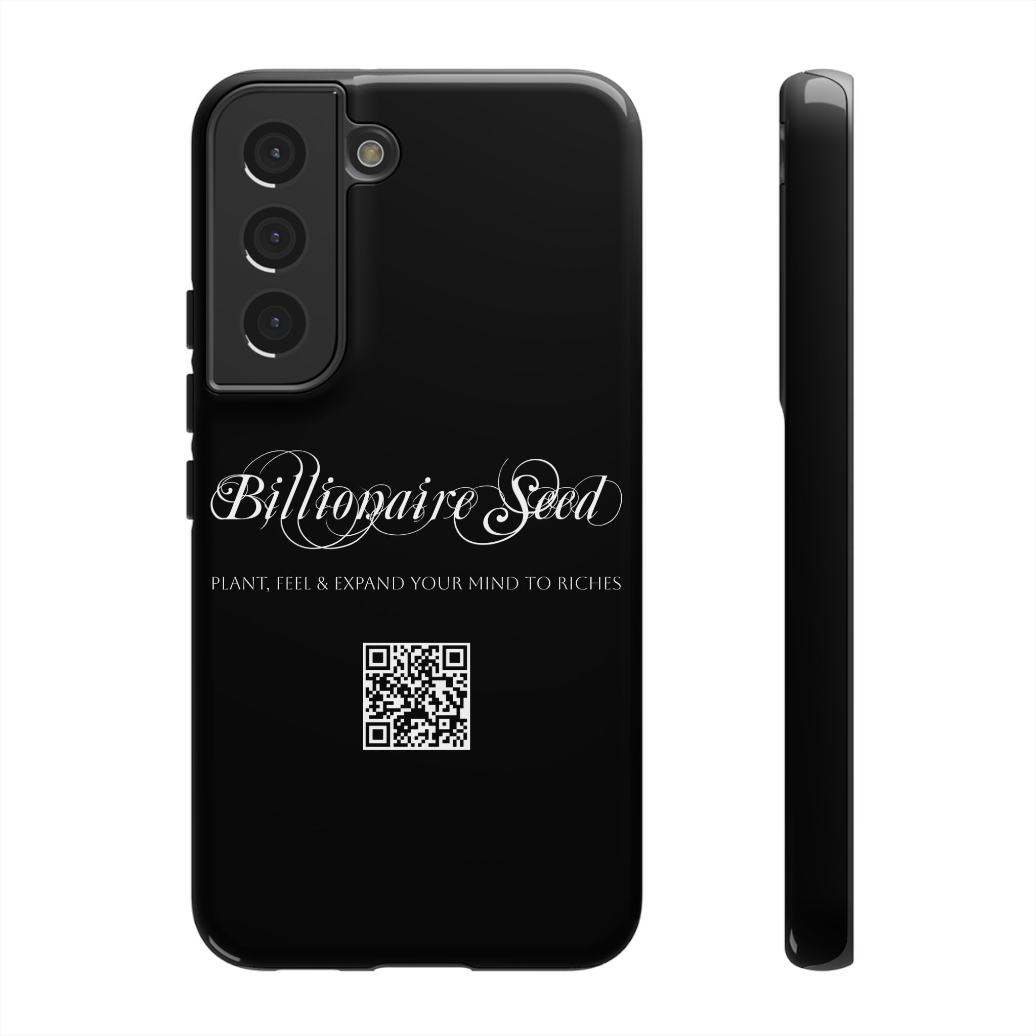Phone Cases (Samsung) - Plant, Feel & Expand Your Mind To Riches - Billionaire Seed (Black) - Image 33