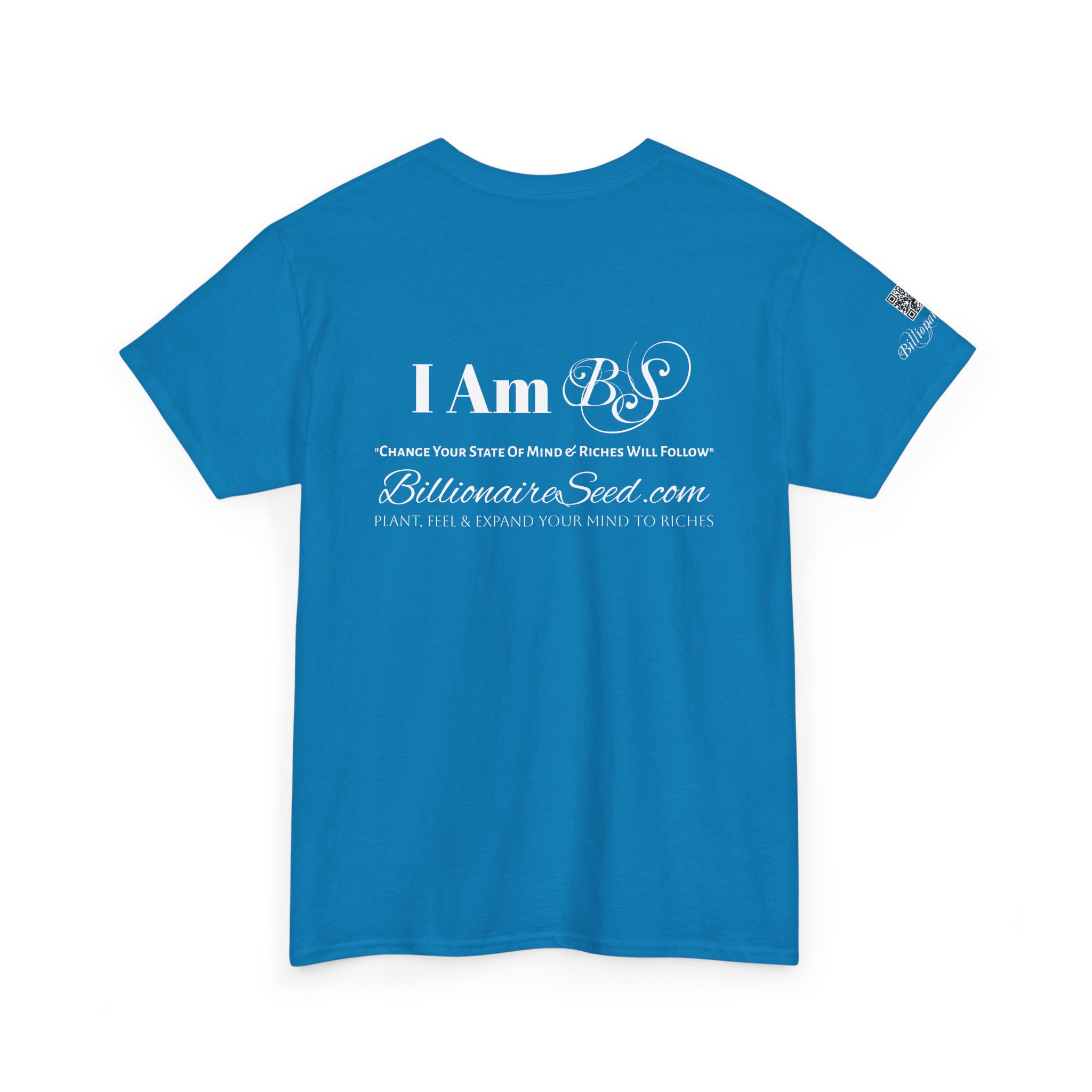 Billionaire Seed – Change Your State Of Mind & Riches Will Follow - White Print Tee (Front & Back) - Image 16