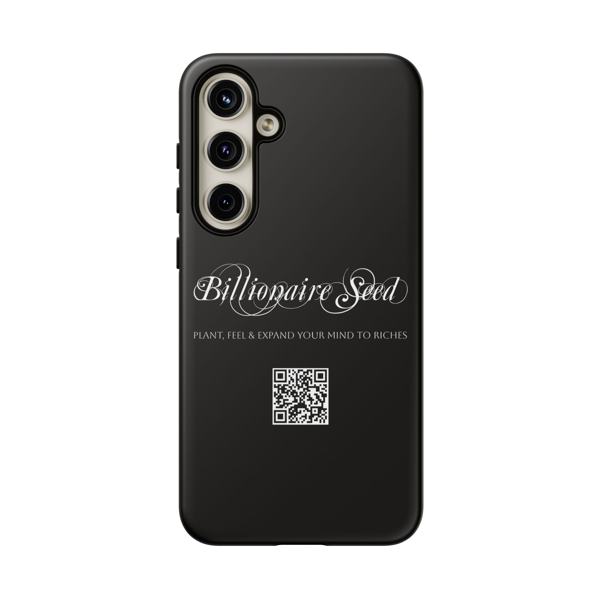 Phone Cases (Samsung) - Plant, Feel & Expand Your Mind To Riches - Billionaire Seed (Black) - Image 4