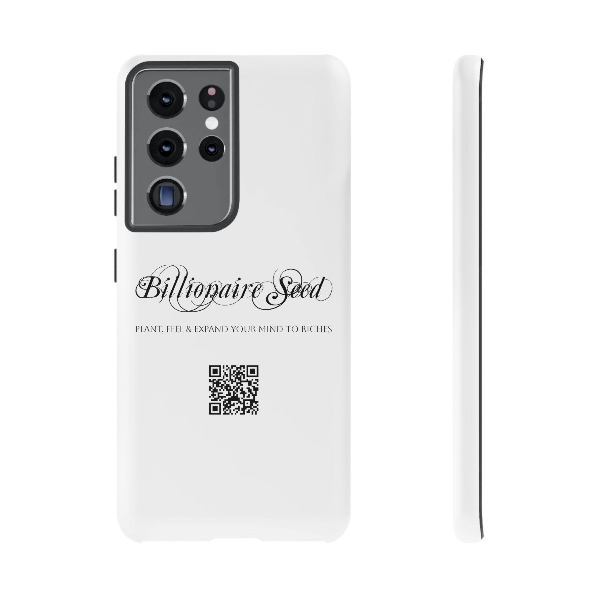 Phone Cases (Samsung) - Plant, Feel & Expand Your Mind To Riches - Billionaire Seed (White) - Image 25