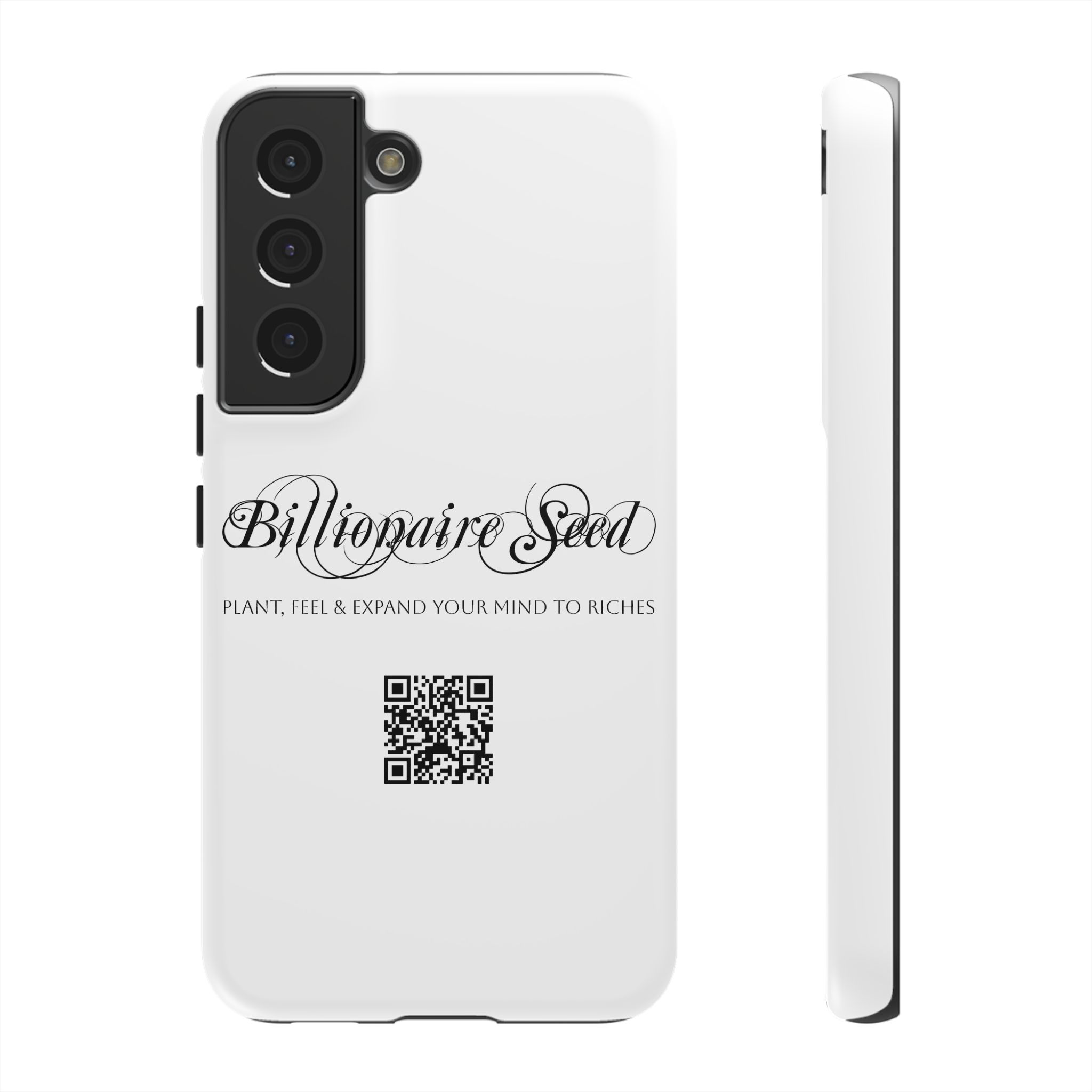 Phone Cases (Samsung) - Plant, Feel & Expand Your Mind To Riches - Billionaire Seed (White) - Image 31