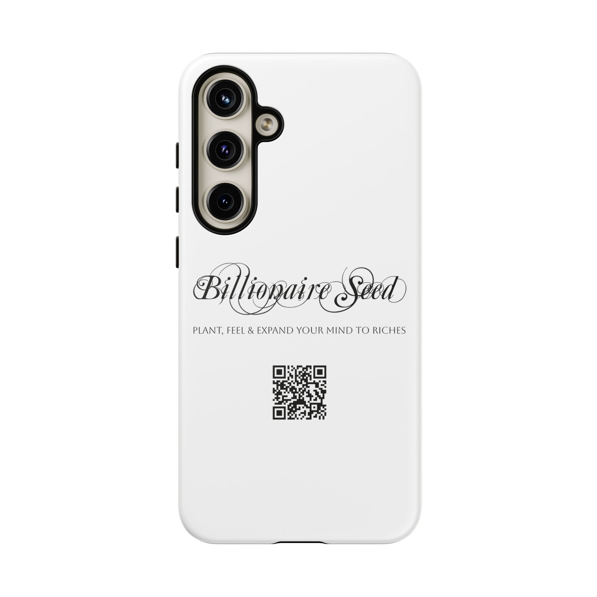 Phone Cases (Samsung) - Plant, Feel & Expand Your Mind To Riches - Billionaire Seed (White) - Image 4