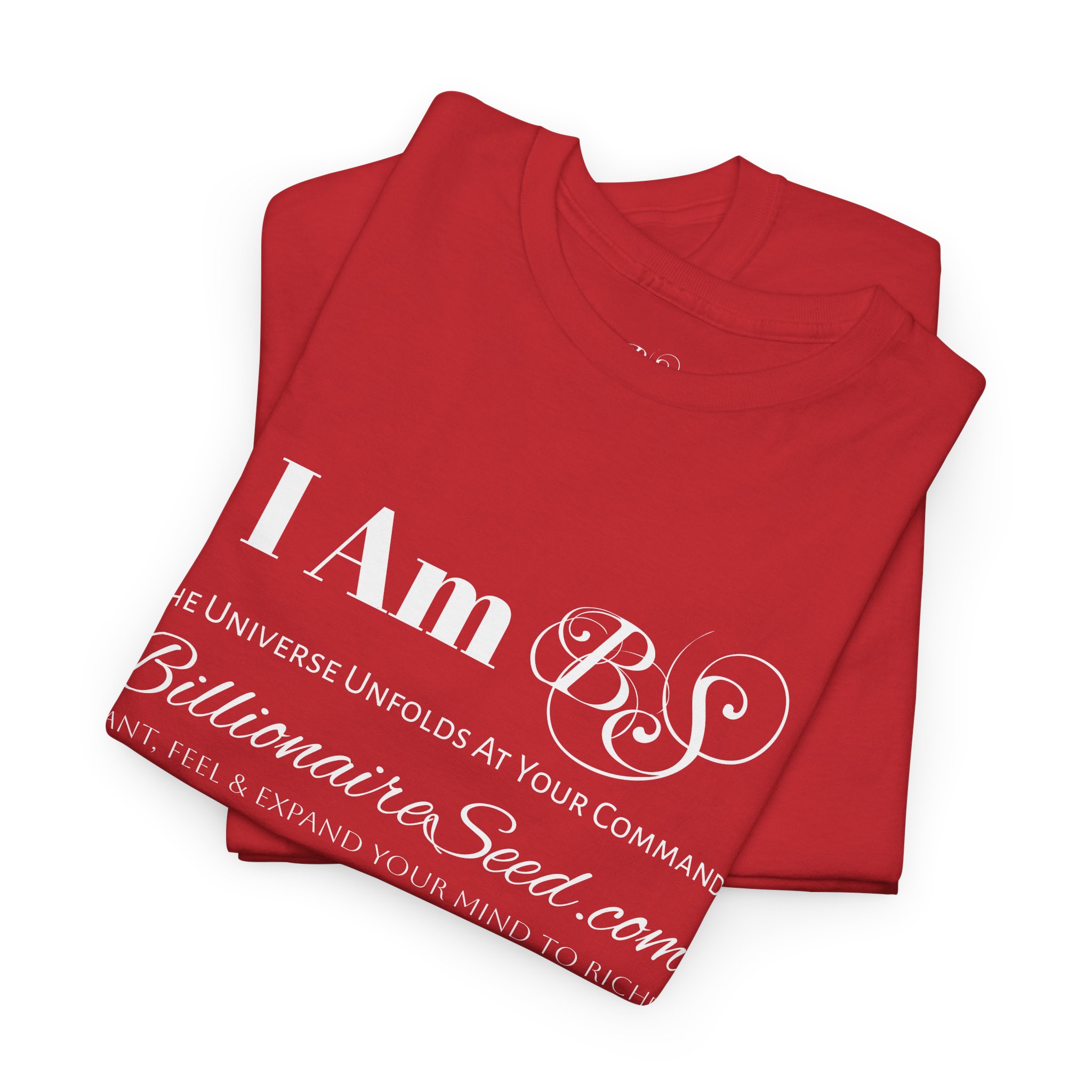 Billionaire Seed – The Universe Unfolds At Your Command - White Print Tee - Image 22