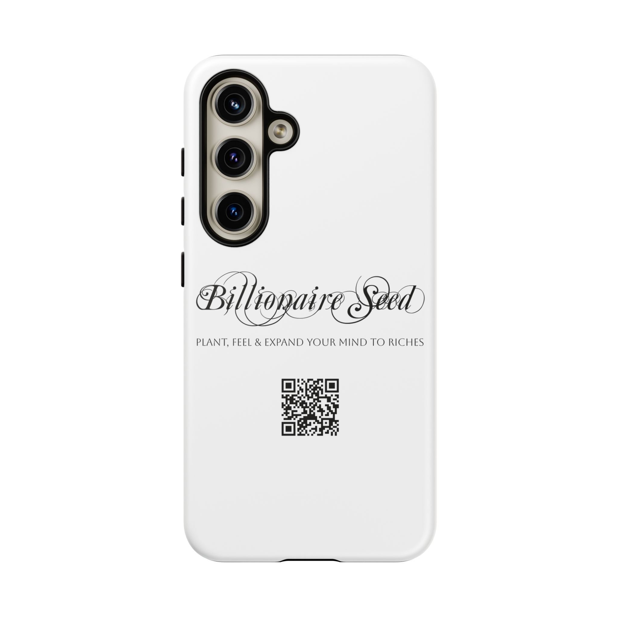 Phone Cases (Samsung) - Plant, Feel & Expand Your Mind To Riches - Billionaire Seed (White) - Image 2