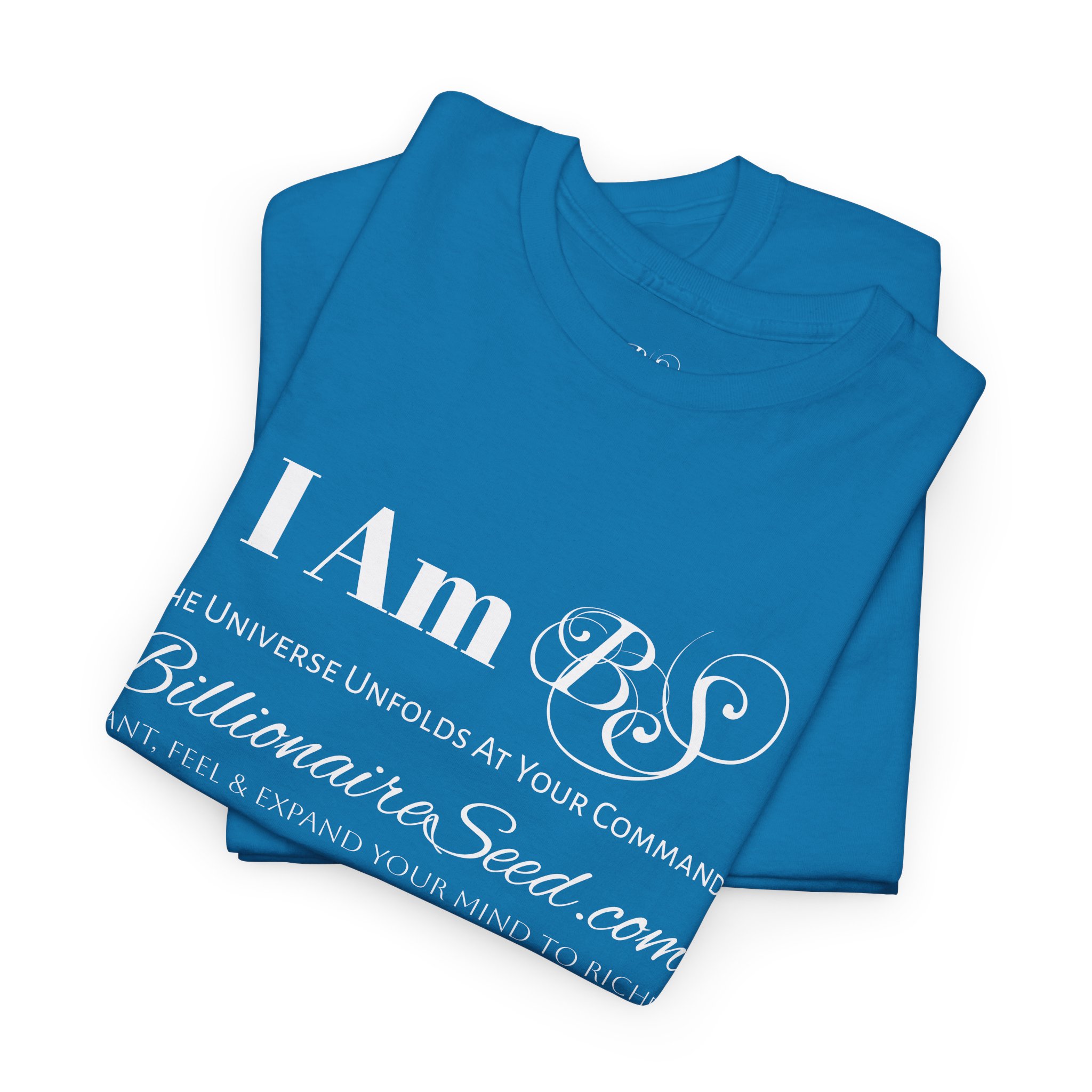 Billionaire Seed – The Universe Unfolds At Your Command - White Print Tee - Image 13
