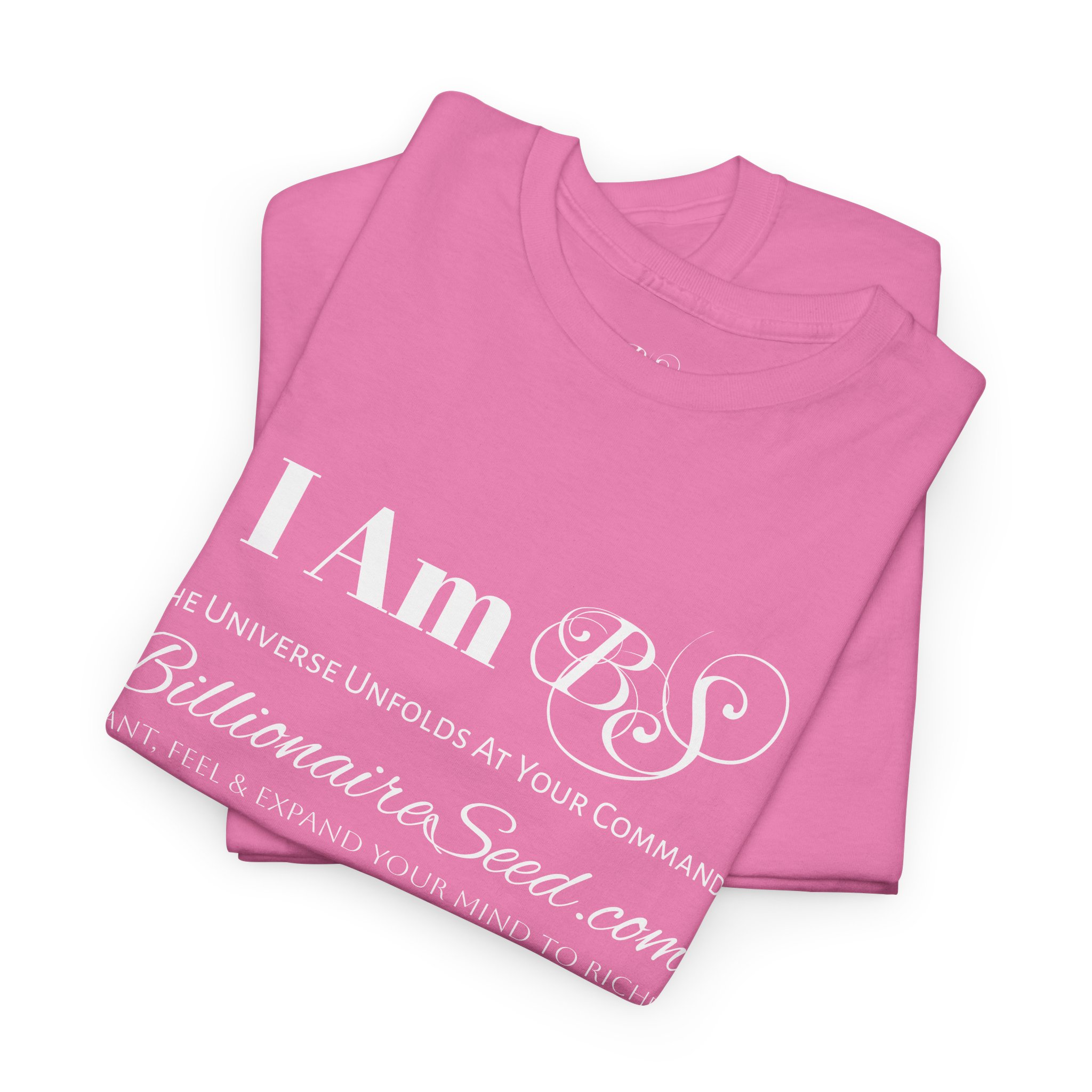 Billionaire Seed – The Universe Unfolds At Your Command - White Print Tee - Image 19