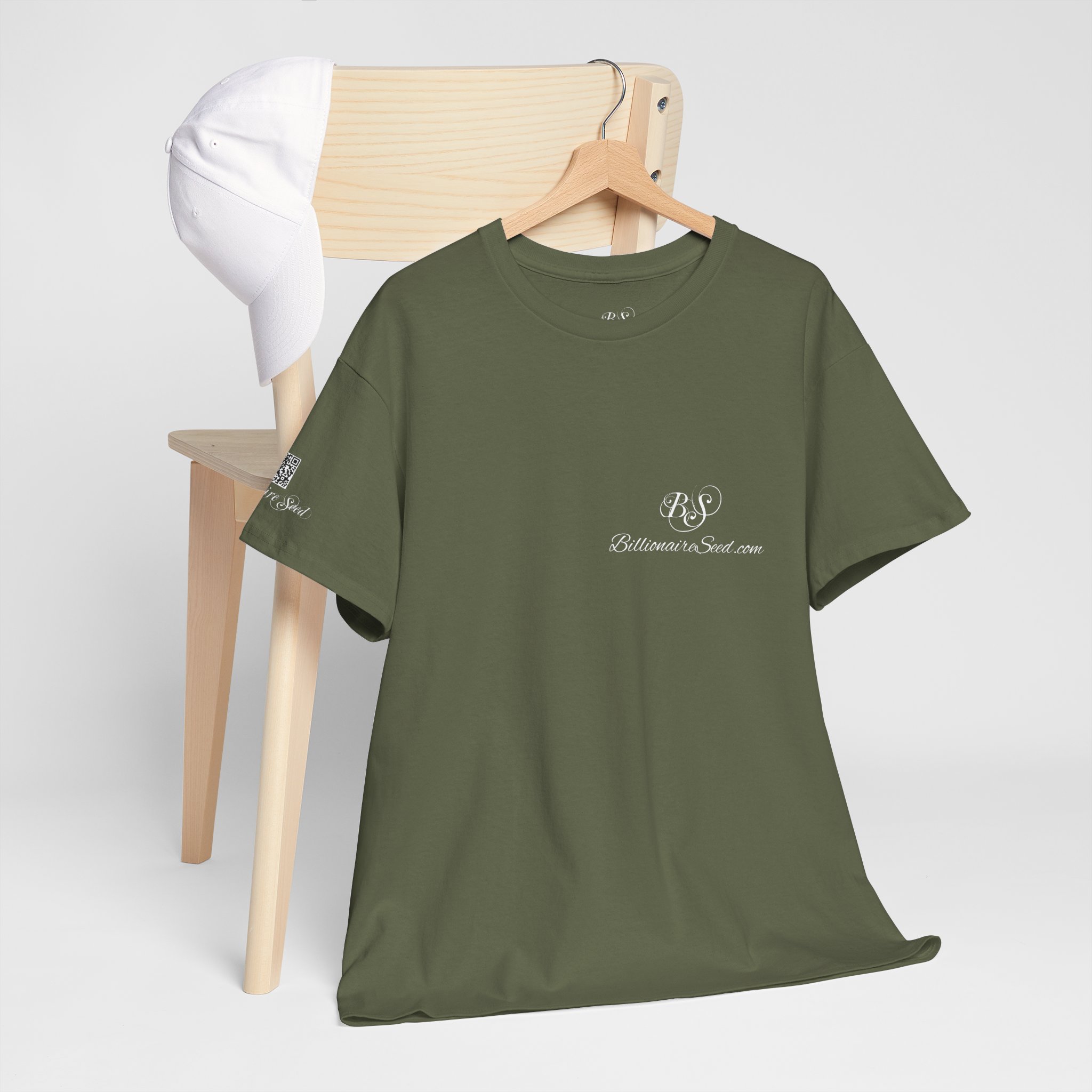 Billionaire Seed – Change Your State Of Mind & Riches Will Follow - White Print Tee (Front & Back) - Image 3