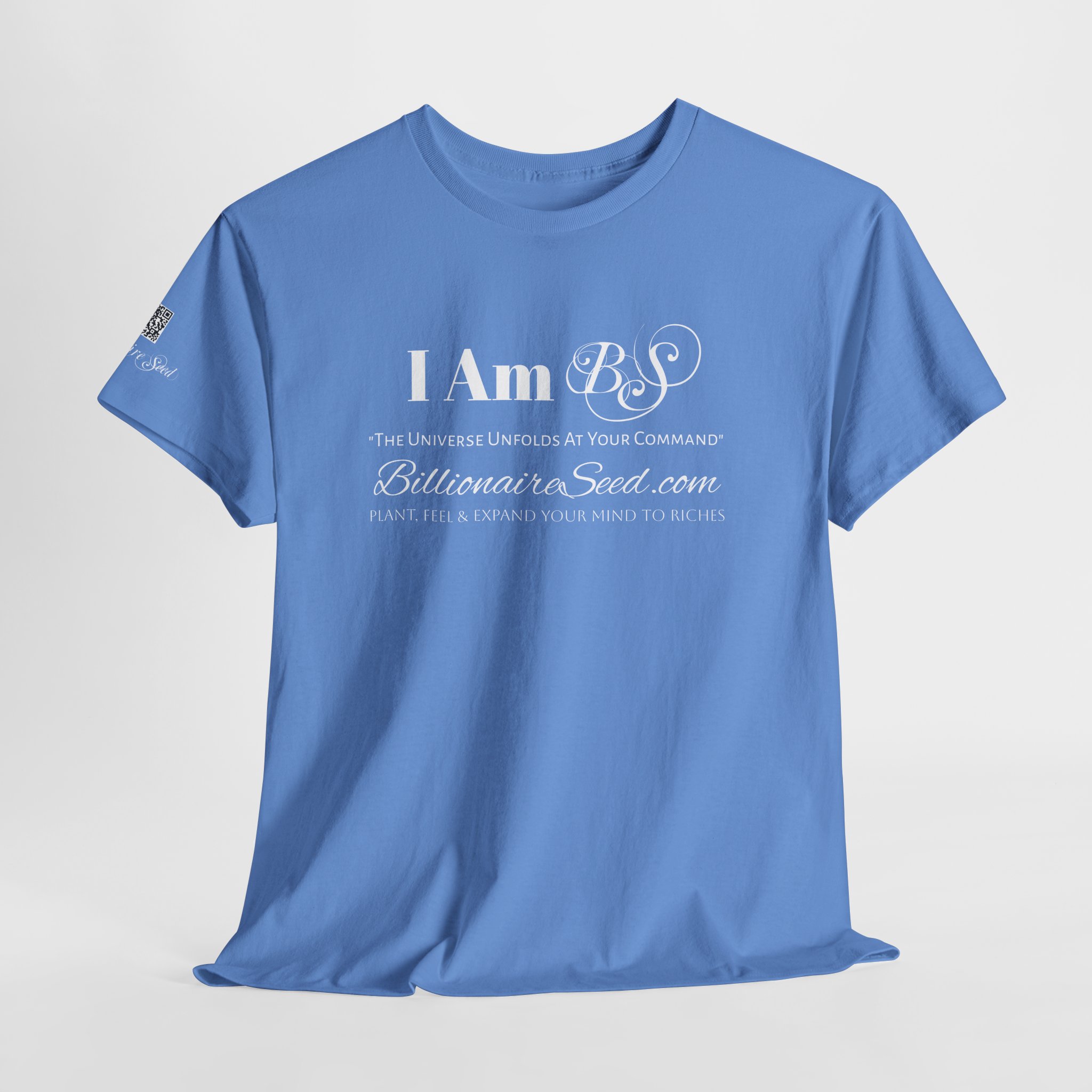 Billionaire Seed – The Universe Unfolds At Your Command - White Print Tee - Image 11