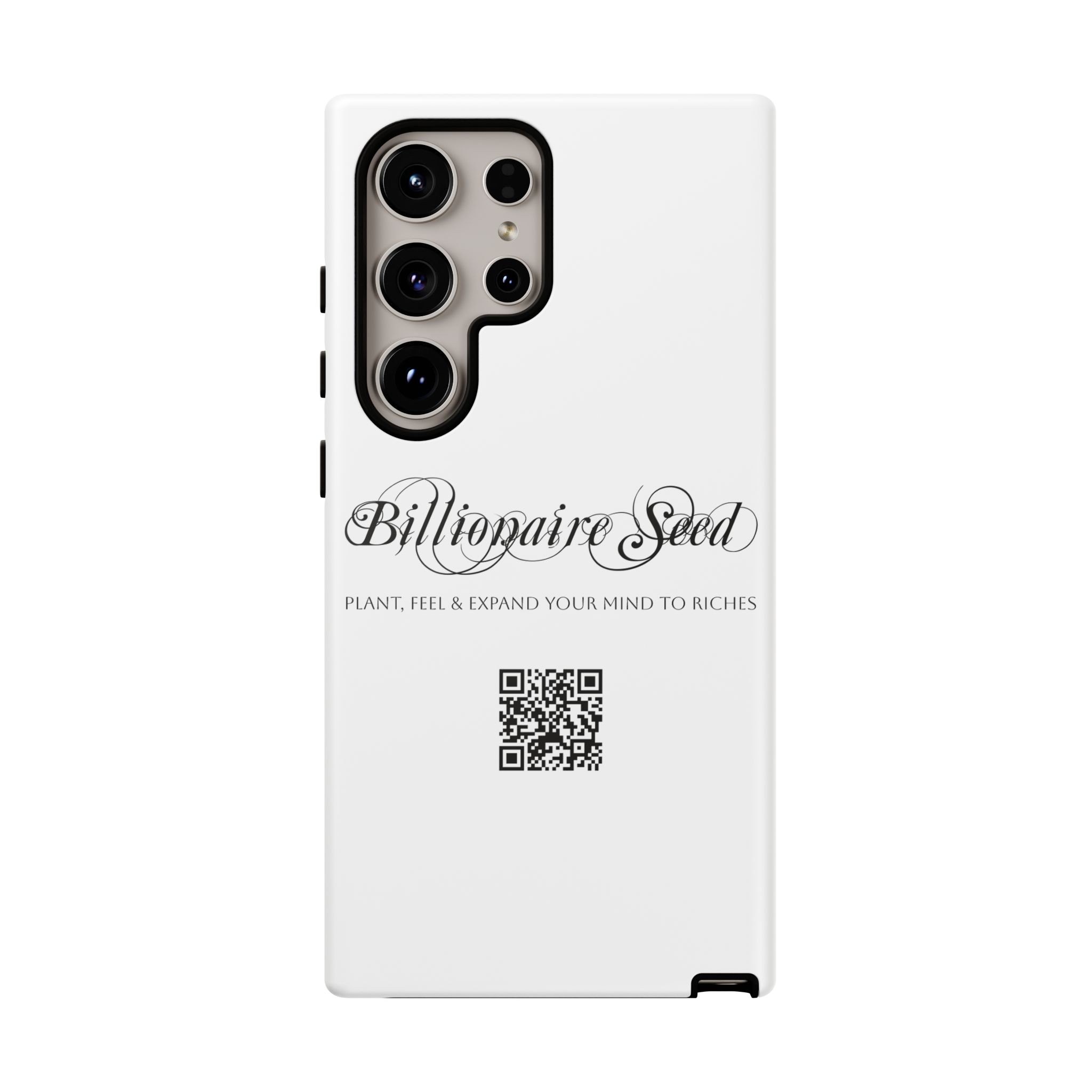 Phone Cases (Samsung) - Plant, Feel & Expand Your Mind To Riches - Billionaire Seed (White) - Image 6