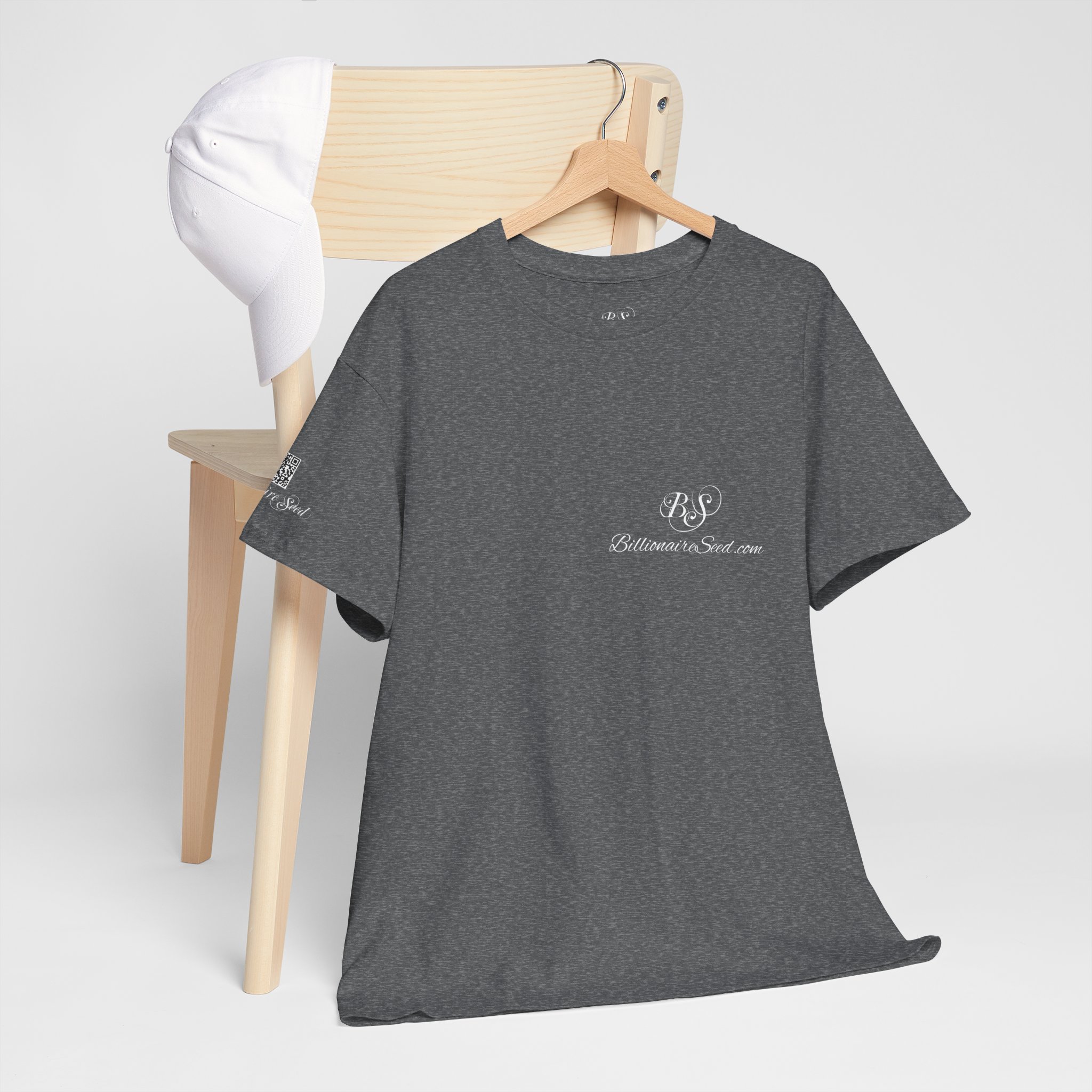 Billionaire Seed – Change Your State Of Mind & Riches Will Follow - White Print Tee (Front & Back) - Image 9
