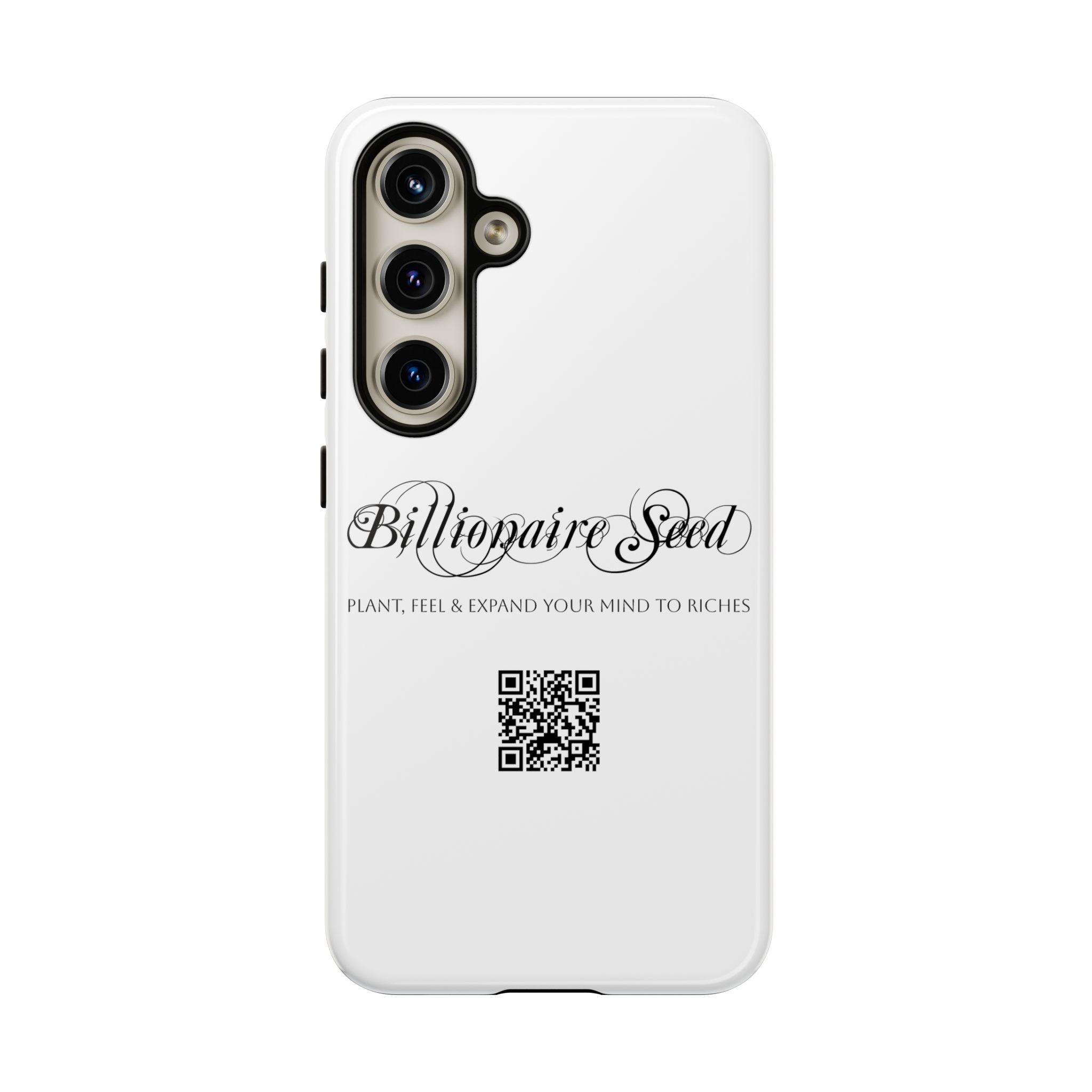 Phone Cases (Samsung) - Plant, Feel & Expand Your Mind To Riches - Billionaire Seed (White)