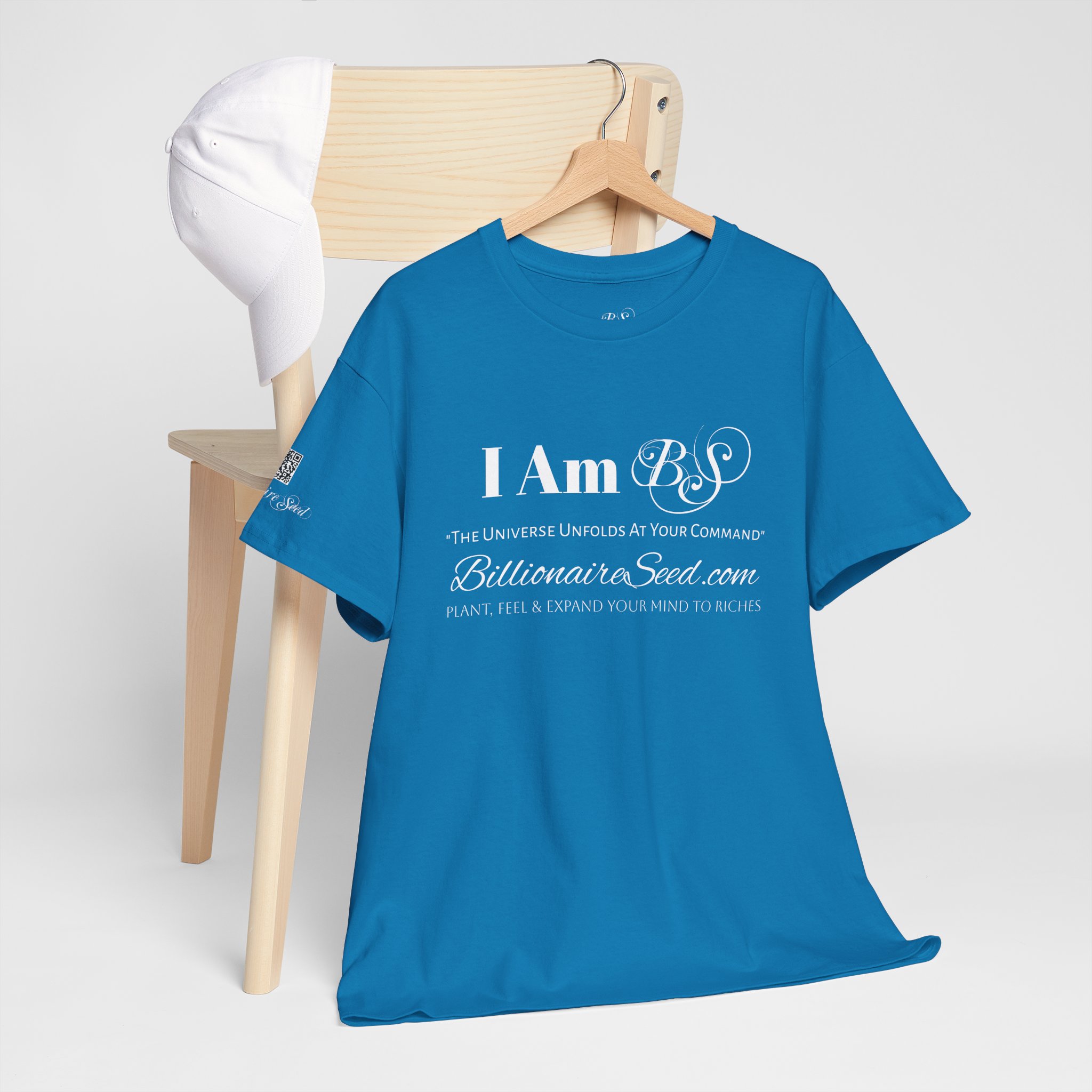 Billionaire Seed – The Universe Unfolds At Your Command - White Print Tee - Image 15
