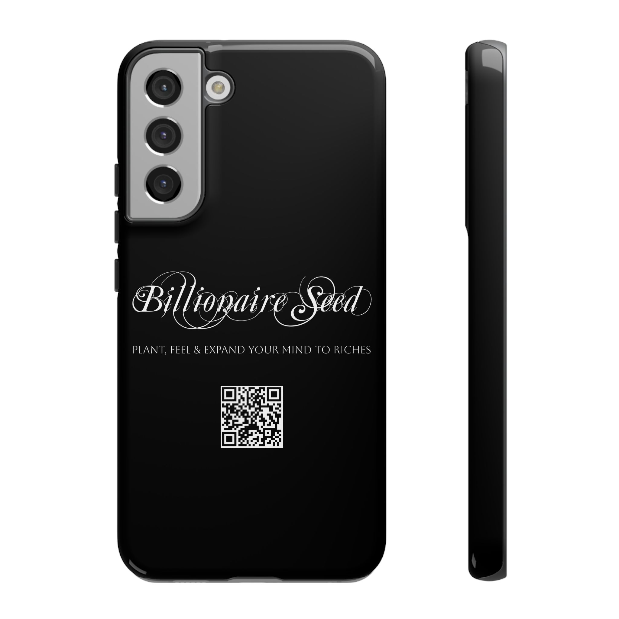 Phone Cases (Samsung) - Plant, Feel & Expand Your Mind To Riches - Billionaire Seed (Black) - Image 35