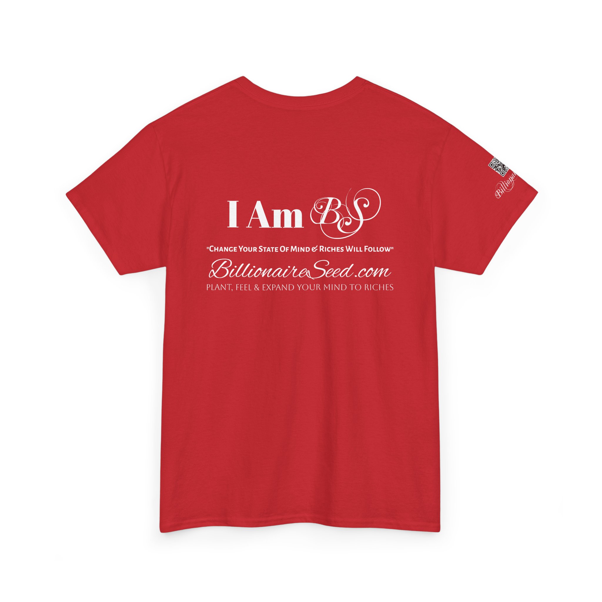 Billionaire Seed – Change Your State Of Mind & Riches Will Follow - White Print Tee (Front & Back) - Image 31