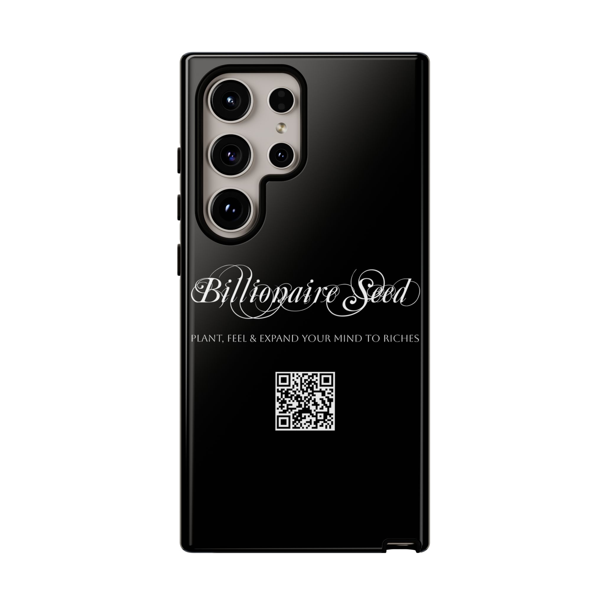 Phone Cases (Samsung) - Plant, Feel & Expand Your Mind To Riches - Billionaire Seed (Black) - Image 5