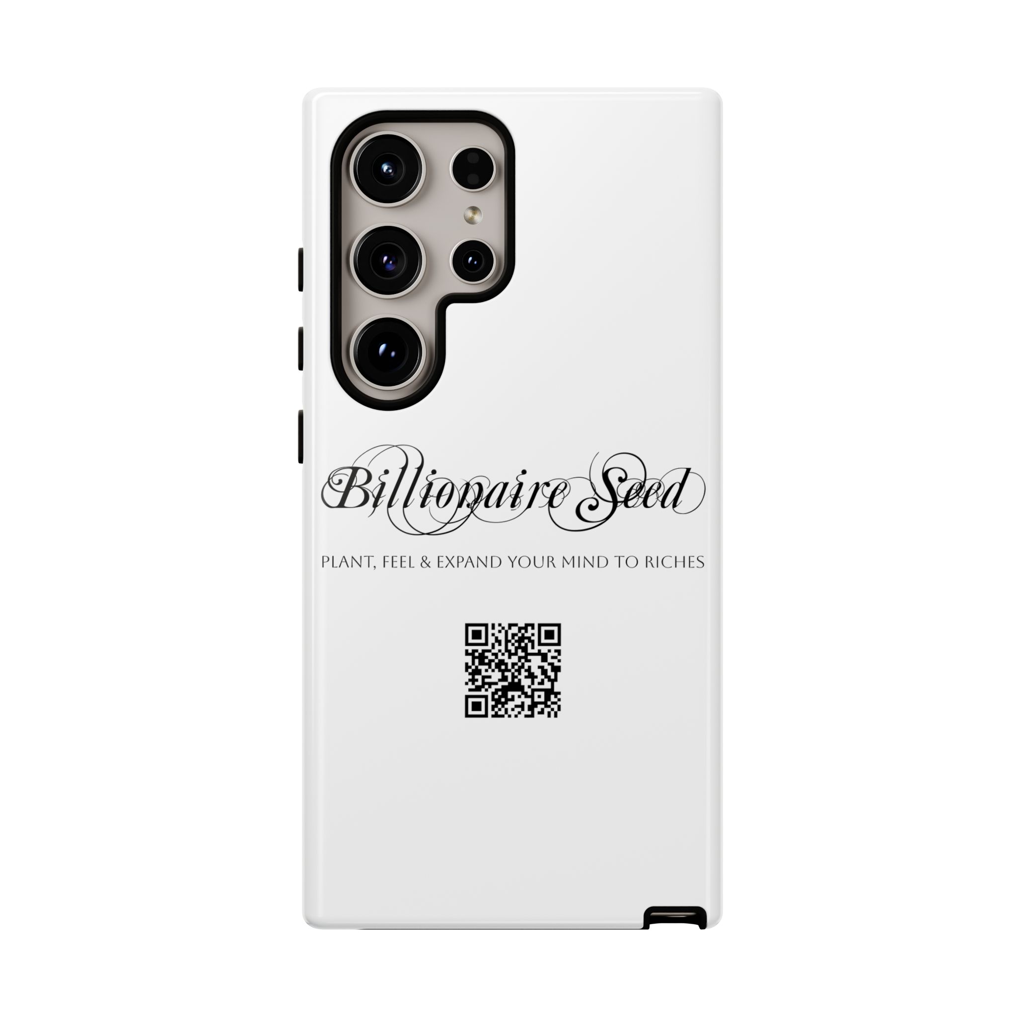 Phone Cases (Samsung) - Plant, Feel & Expand Your Mind To Riches - Billionaire Seed (White) - Image 5