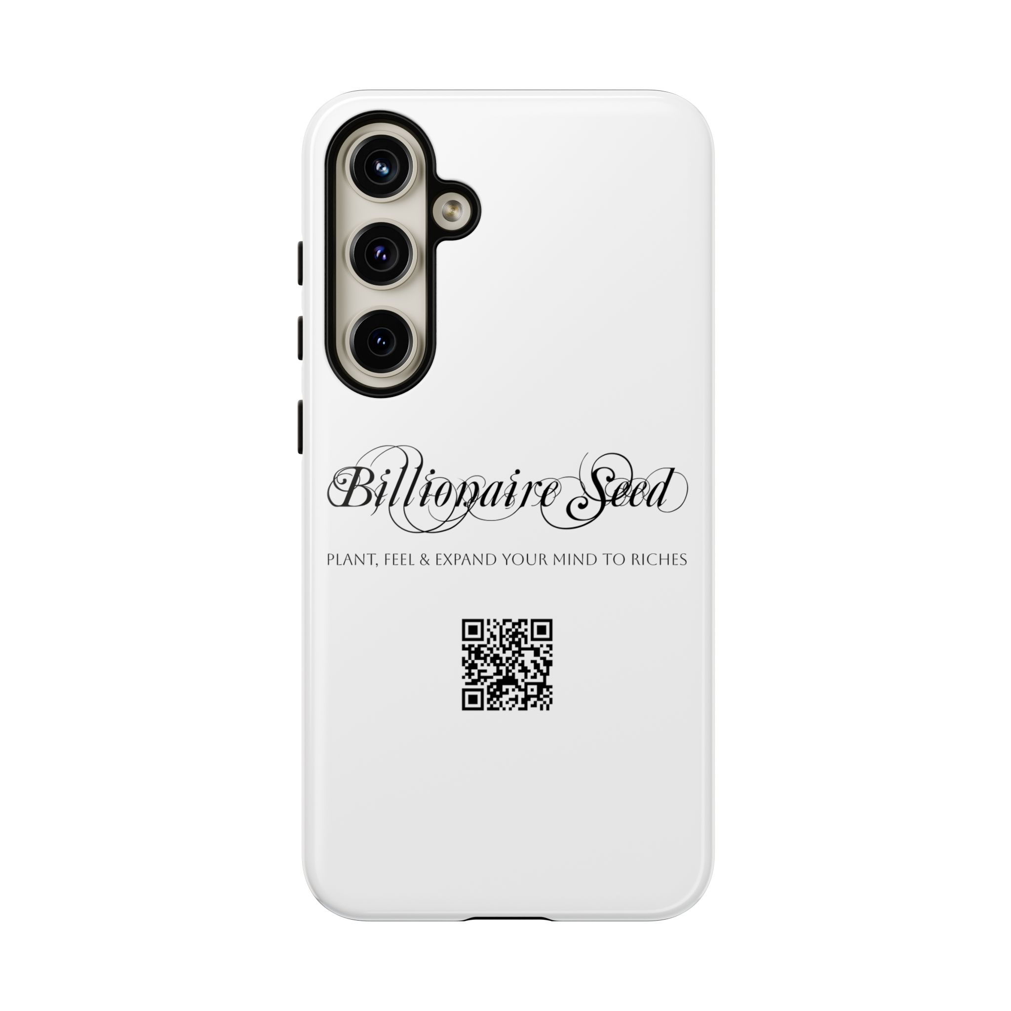 Phone Cases (Samsung) - Plant, Feel & Expand Your Mind To Riches - Billionaire Seed (White) - Image 3