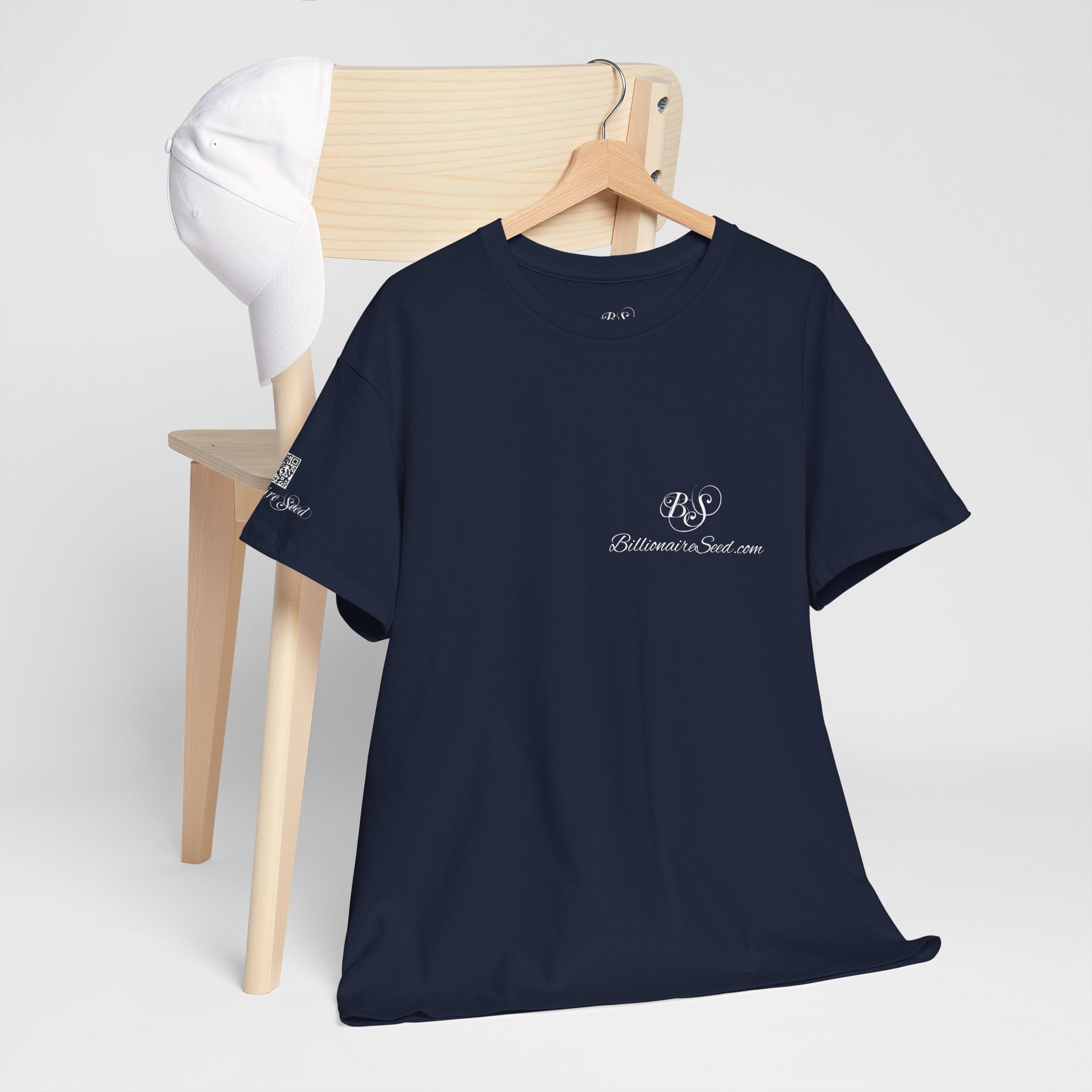 Billionaire Seed – Change Your State Of Mind & Riches Will Follow - White Print Tee (Front & Back) - Image 24