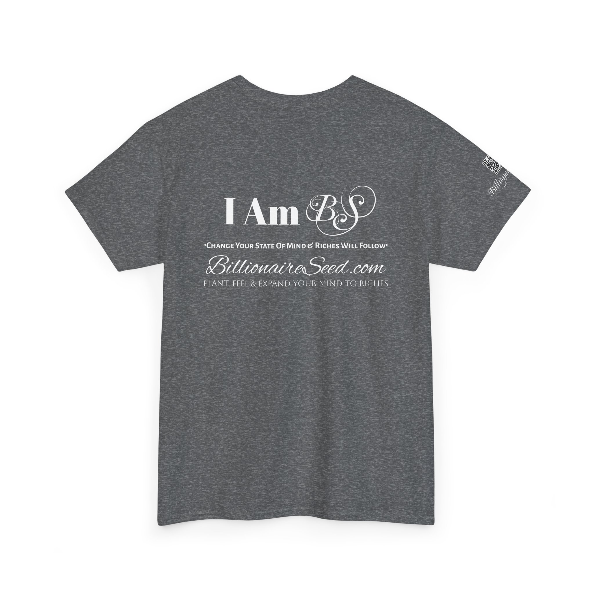 Billionaire Seed – Change Your State Of Mind & Riches Will Follow - White Print Tee (Front & Back) - Image 7