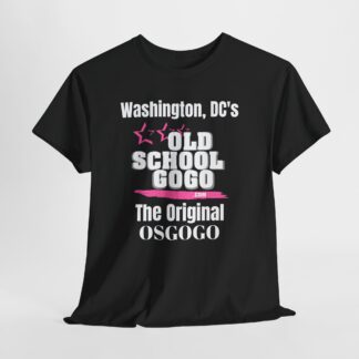 *OSGOGO – White & Hot Pint Print Tee w/Back Print (Keep OSGOGO Alive!)