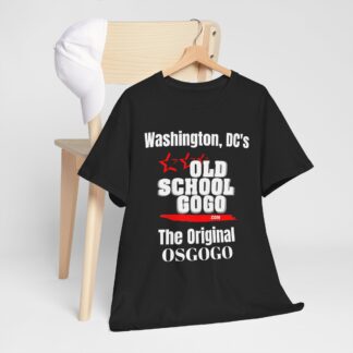 *OSGOGO – White & Bright Red Print Tee w/Back Print (Keep OSGOGO Alive!)